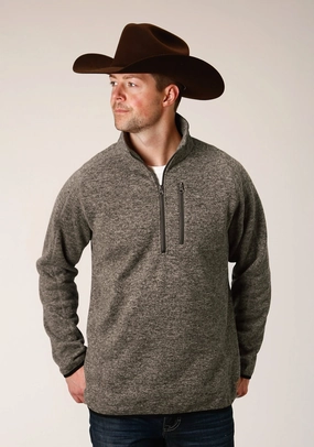 Adjustable Cuff Closure Static Dissipating Fiber Stetson Mens Tan Polyester Bonded Knit Sweater