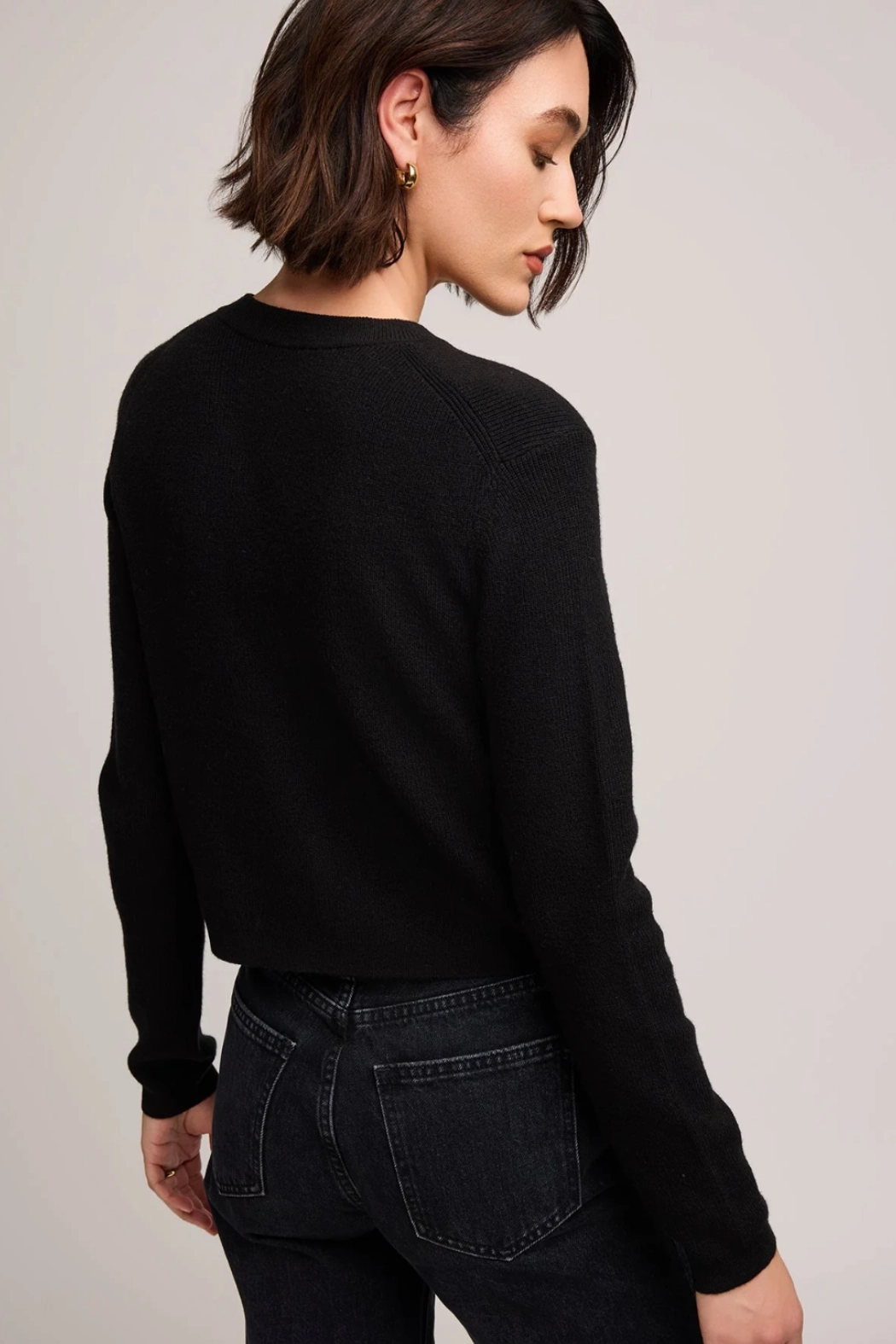 Mirabelle Cardigan - Black Recycled Material Composition Sustainable Sourcing Certified