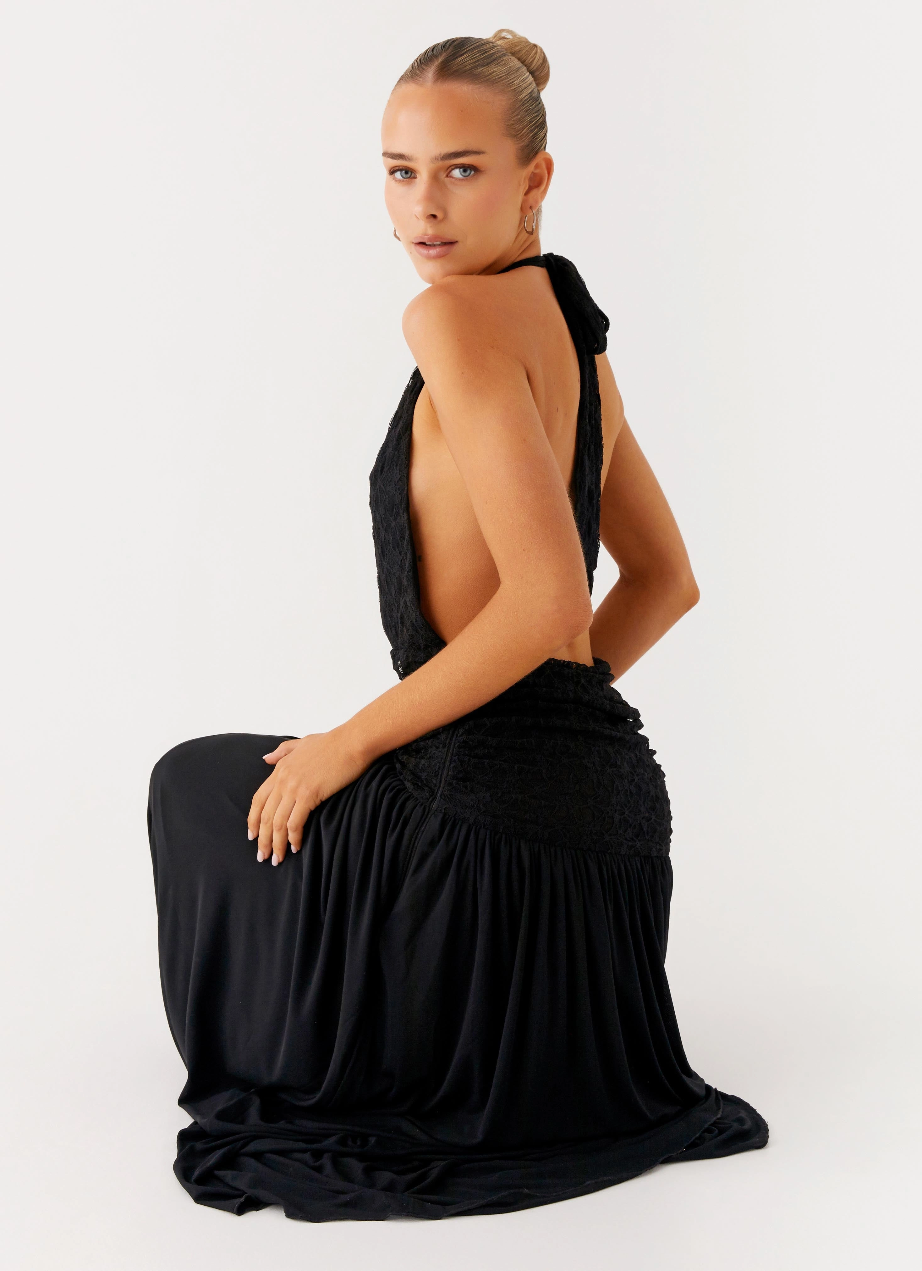 Non-Iron Full Attention Maxi Dress - Black