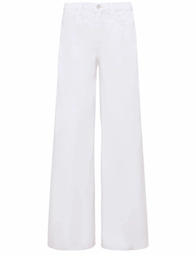 Neutral Fit Piece Slim Silhouette LAGENCE Beau T-Seam Wide Leg Jeans in Blanc