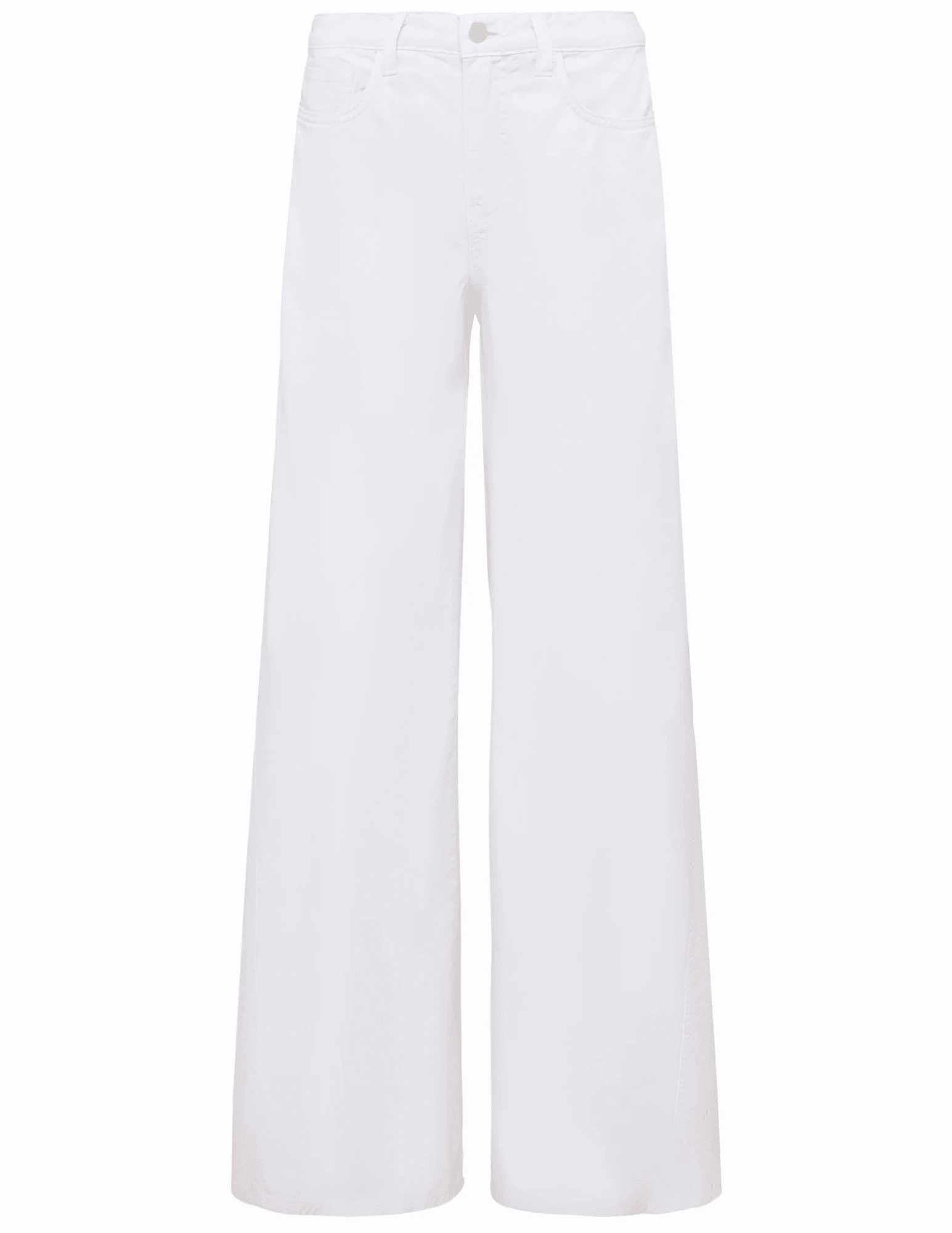 Vibrant Formal Street Essential LAGENCE Beau T-Seam Wide Leg Jeans in Blanc