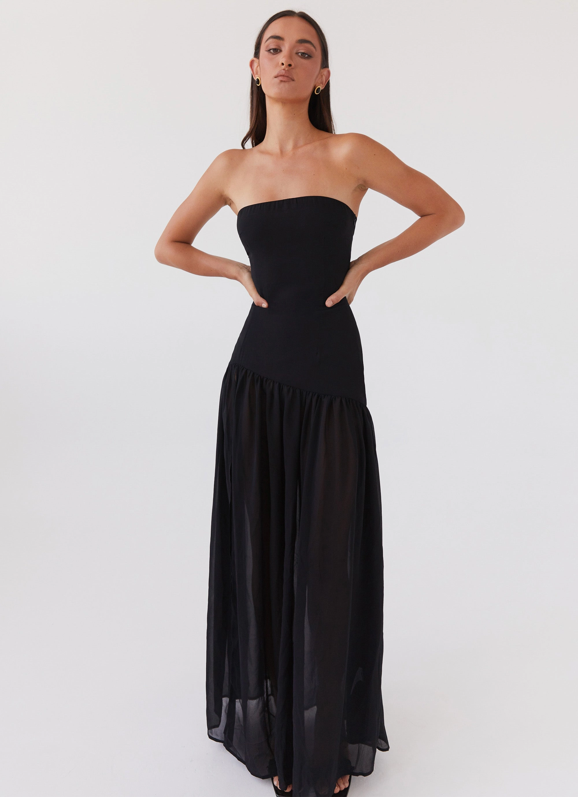Eden Strapless Maxi Dress - Black Work Ease