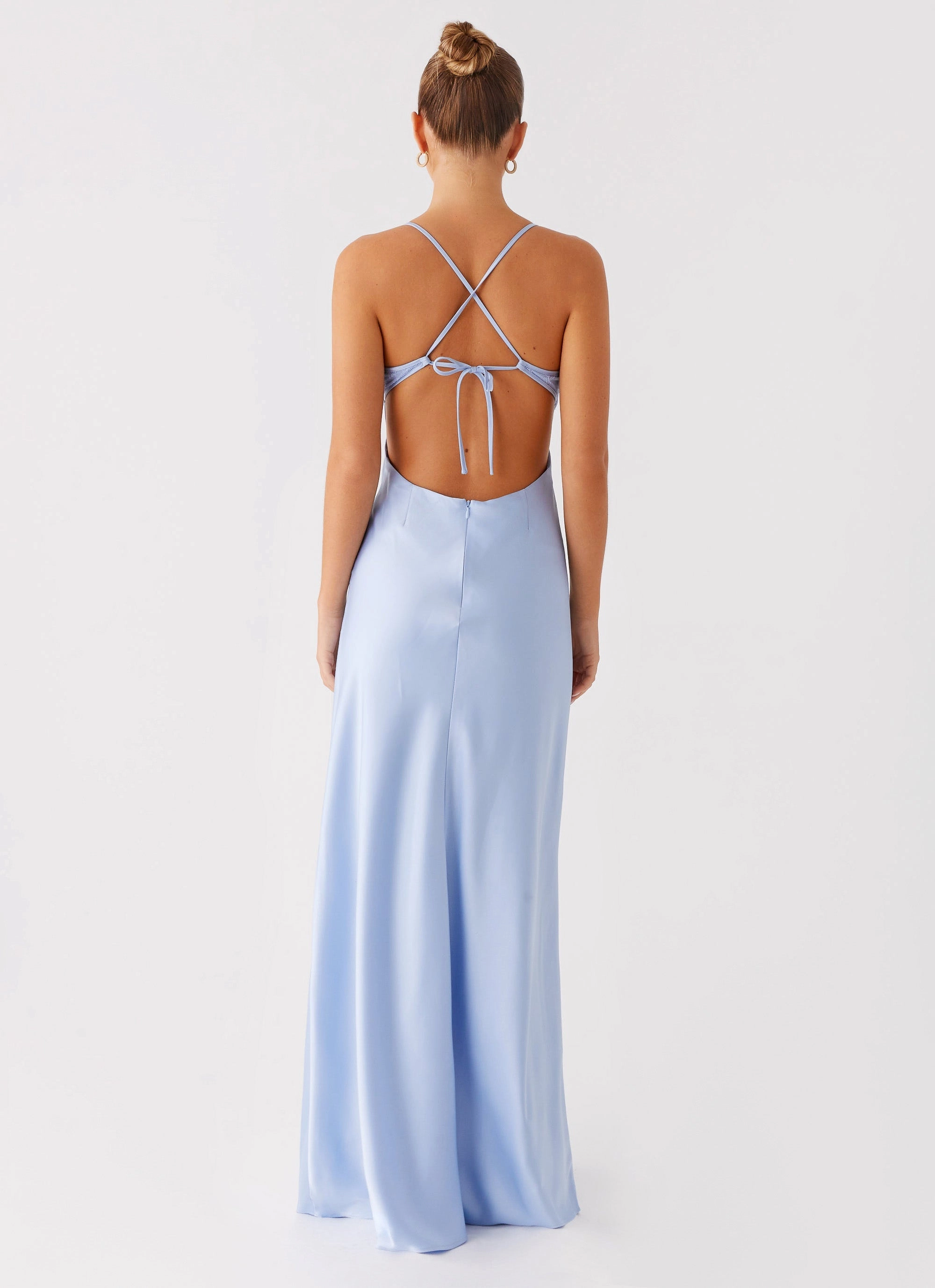 Silky Shine Bright Vibe Joanie Maxi Dress - Blue