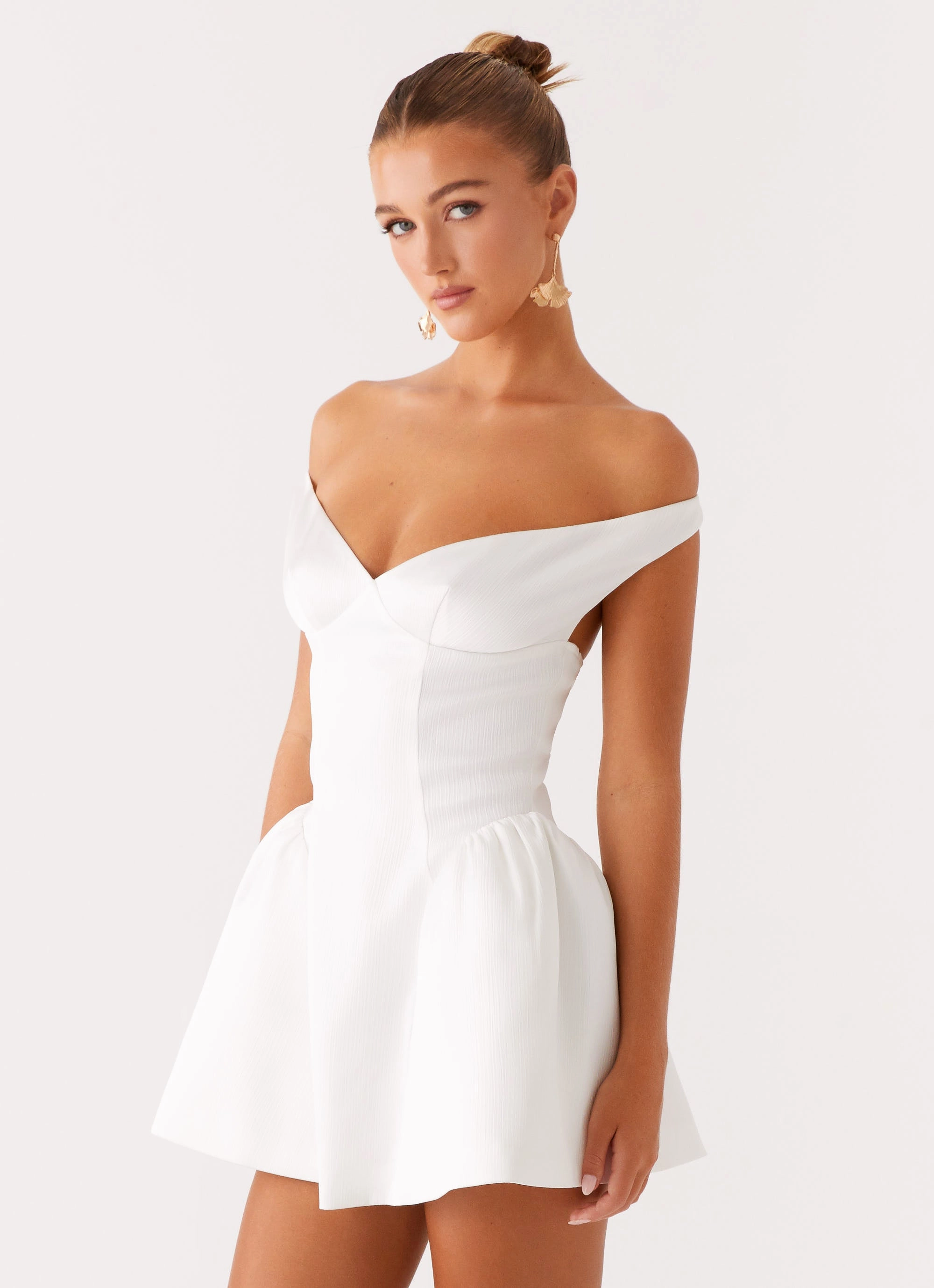 Smart Detail Cavella Mini Dress - White