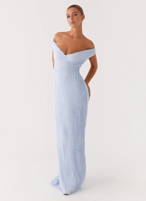 Crisp Silhouette Chantelle Maxi Dress - Blue