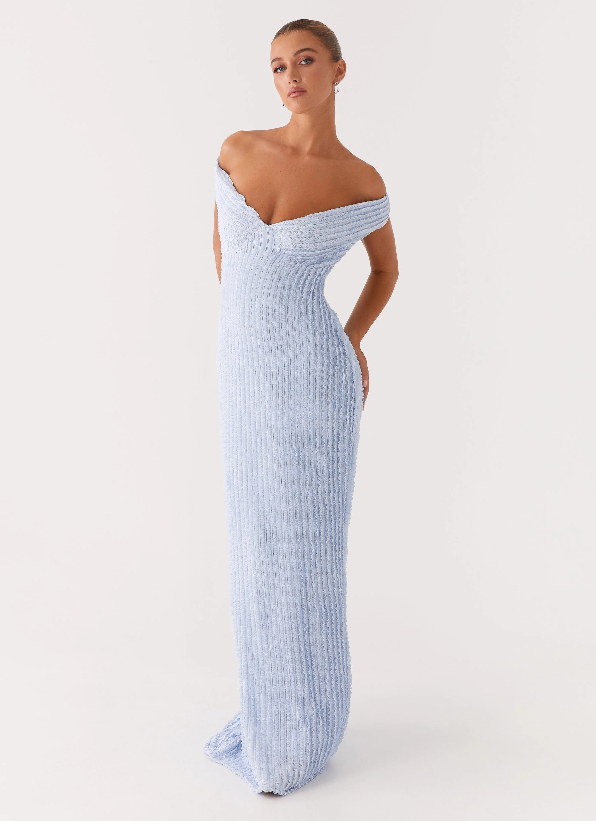 Crisp Silhouette Chantelle Maxi Dress - Blue