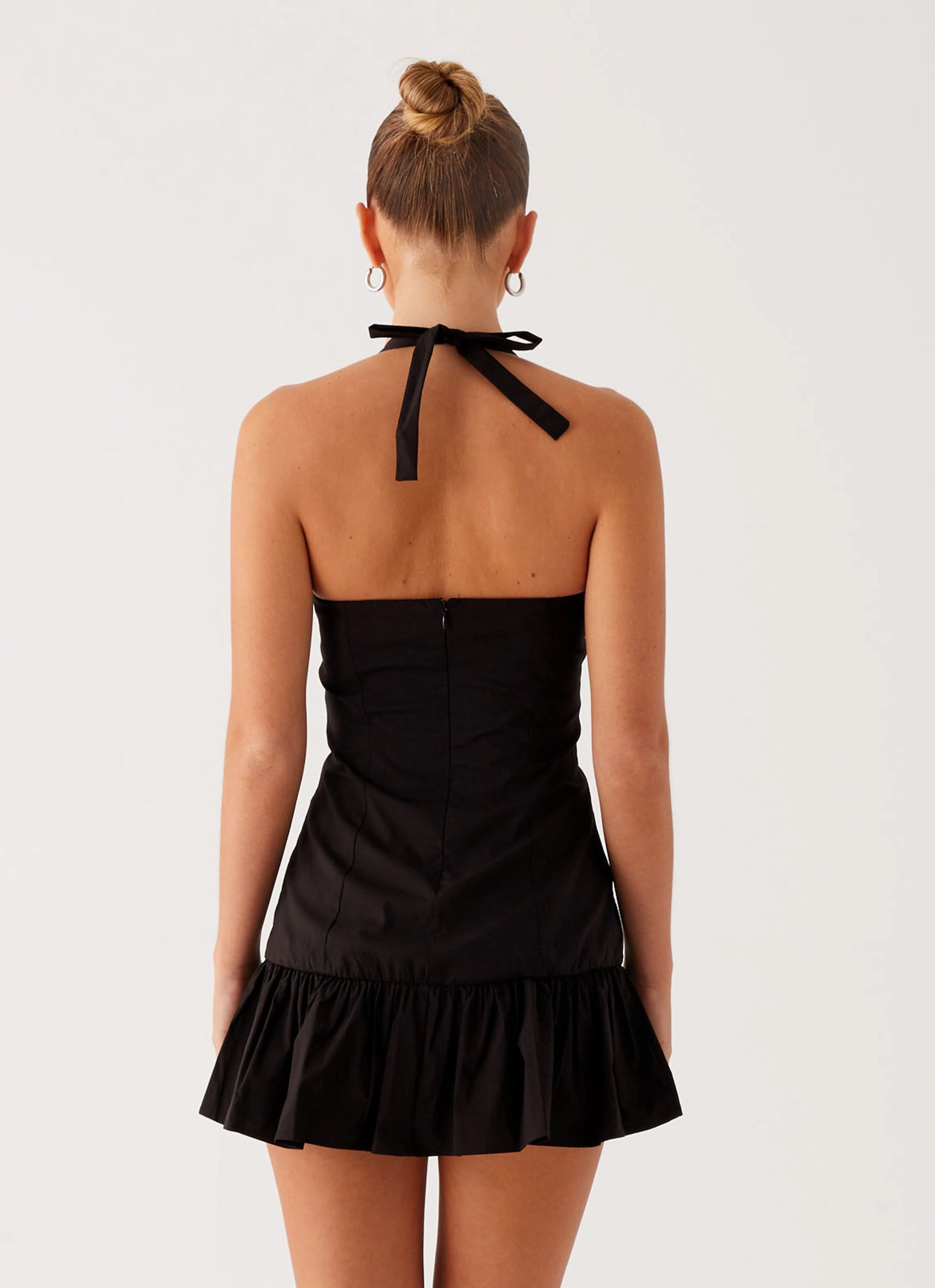 Cheryl Bustier Mini Dress - Black Scandi Light