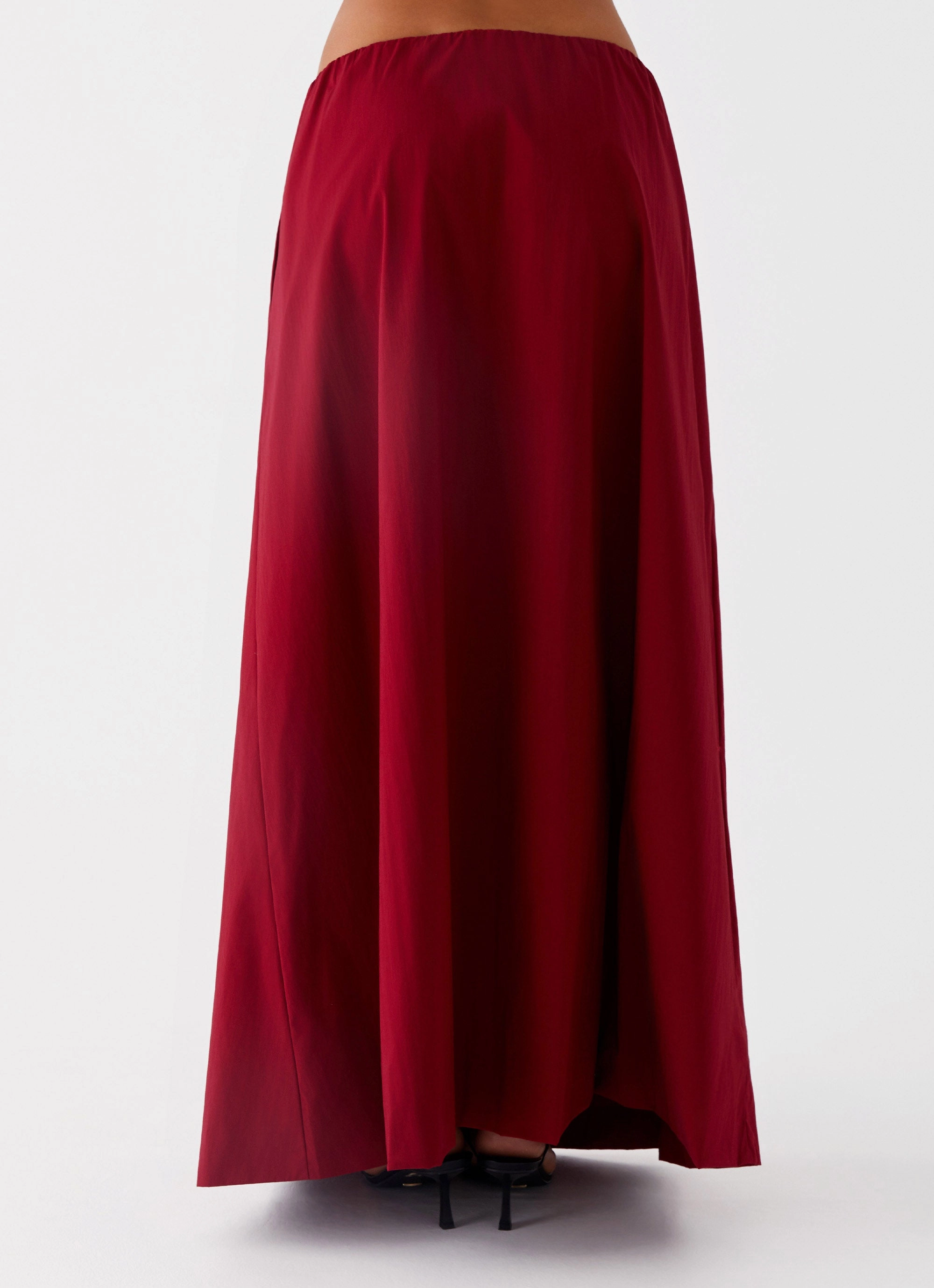 Mix Separates Smooth Motion Cheryl Maxi Skirt - Cherry Red