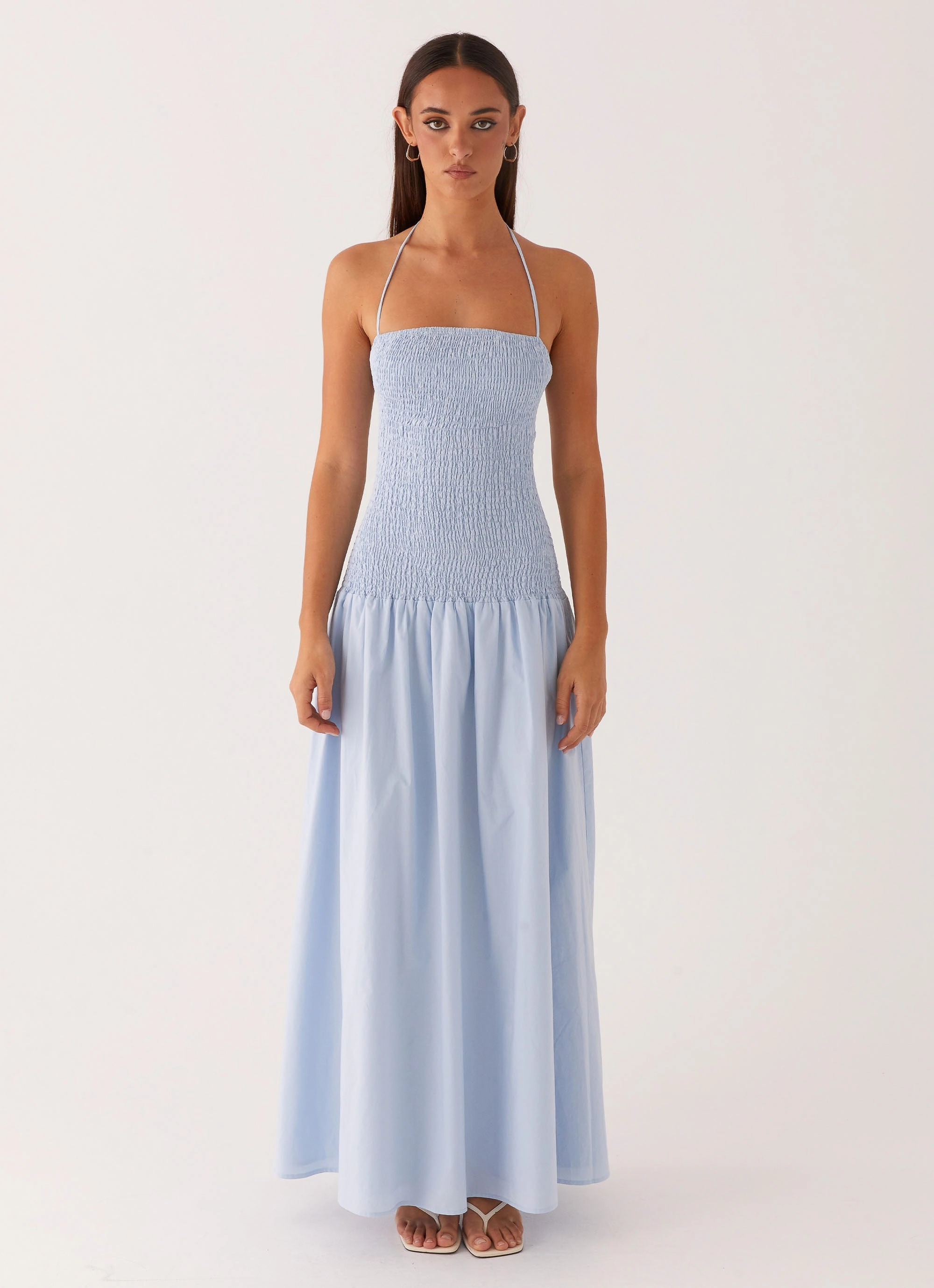DoubleLayeredMaterial Summer Ready Zahra Maxi Dress - Blue