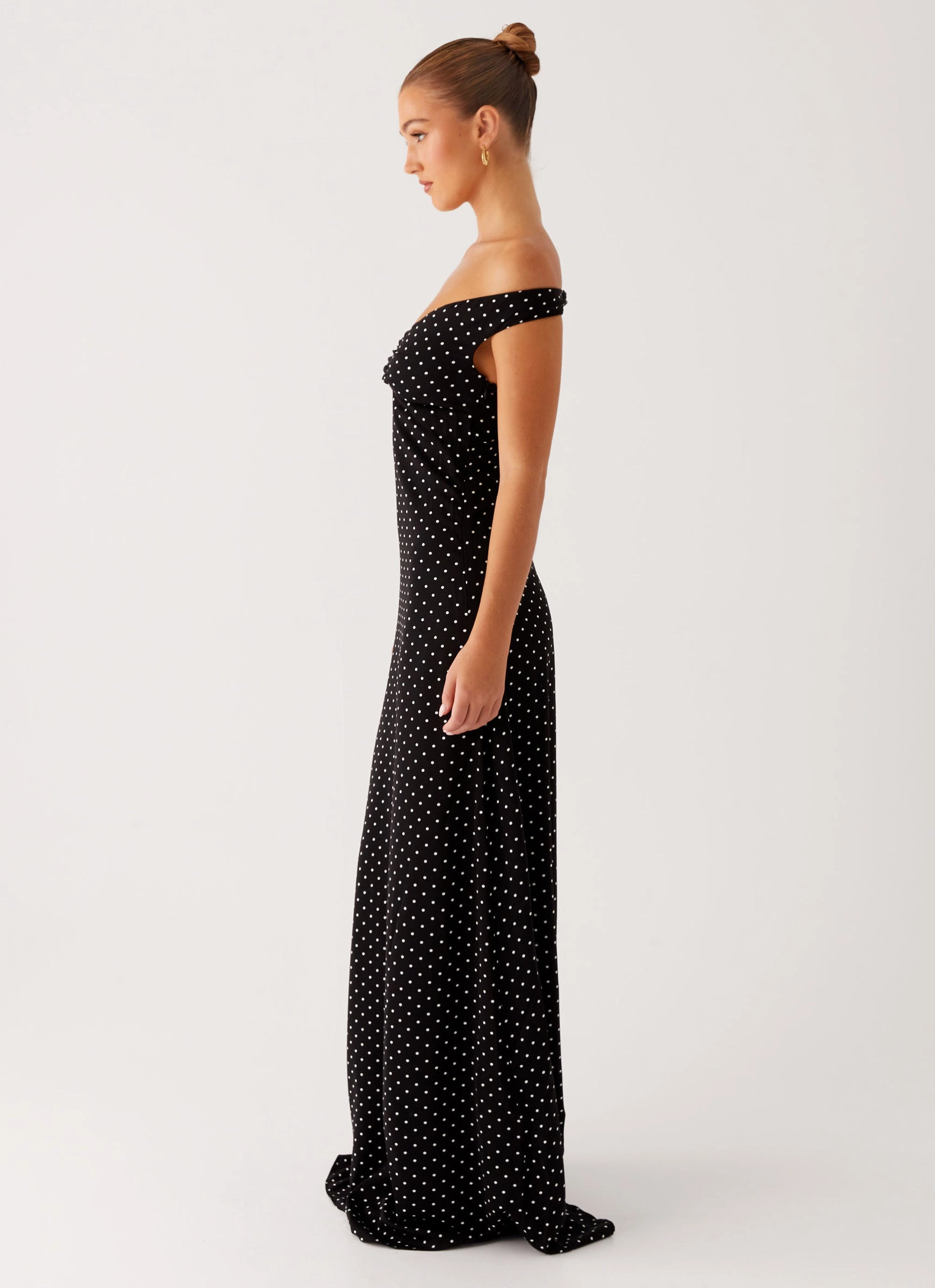 Red Carpet Easy Vibe Melany Maxi Dress - Black Polka Dot