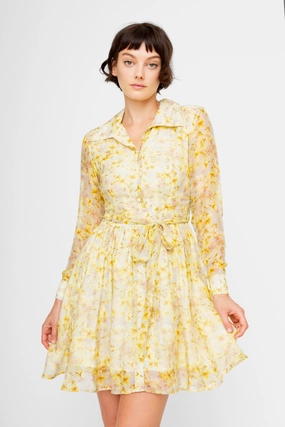 Smart Lines Textured Flow CASSIA PRINT DRESS