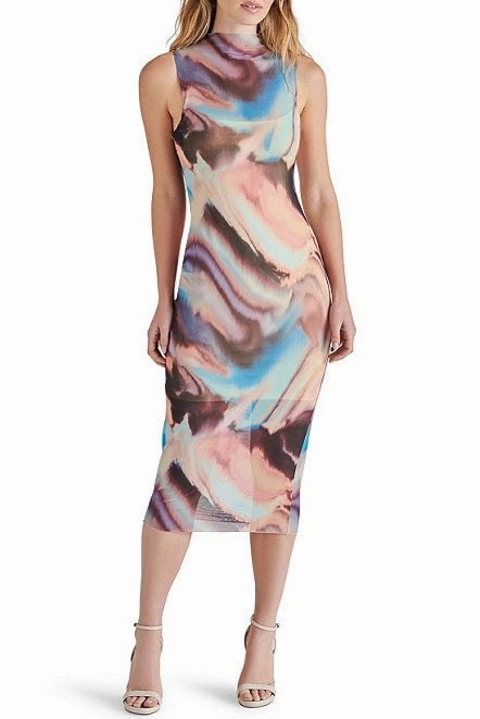 Chic Harmony Wedding guest Sidra Dress in Desert Pink