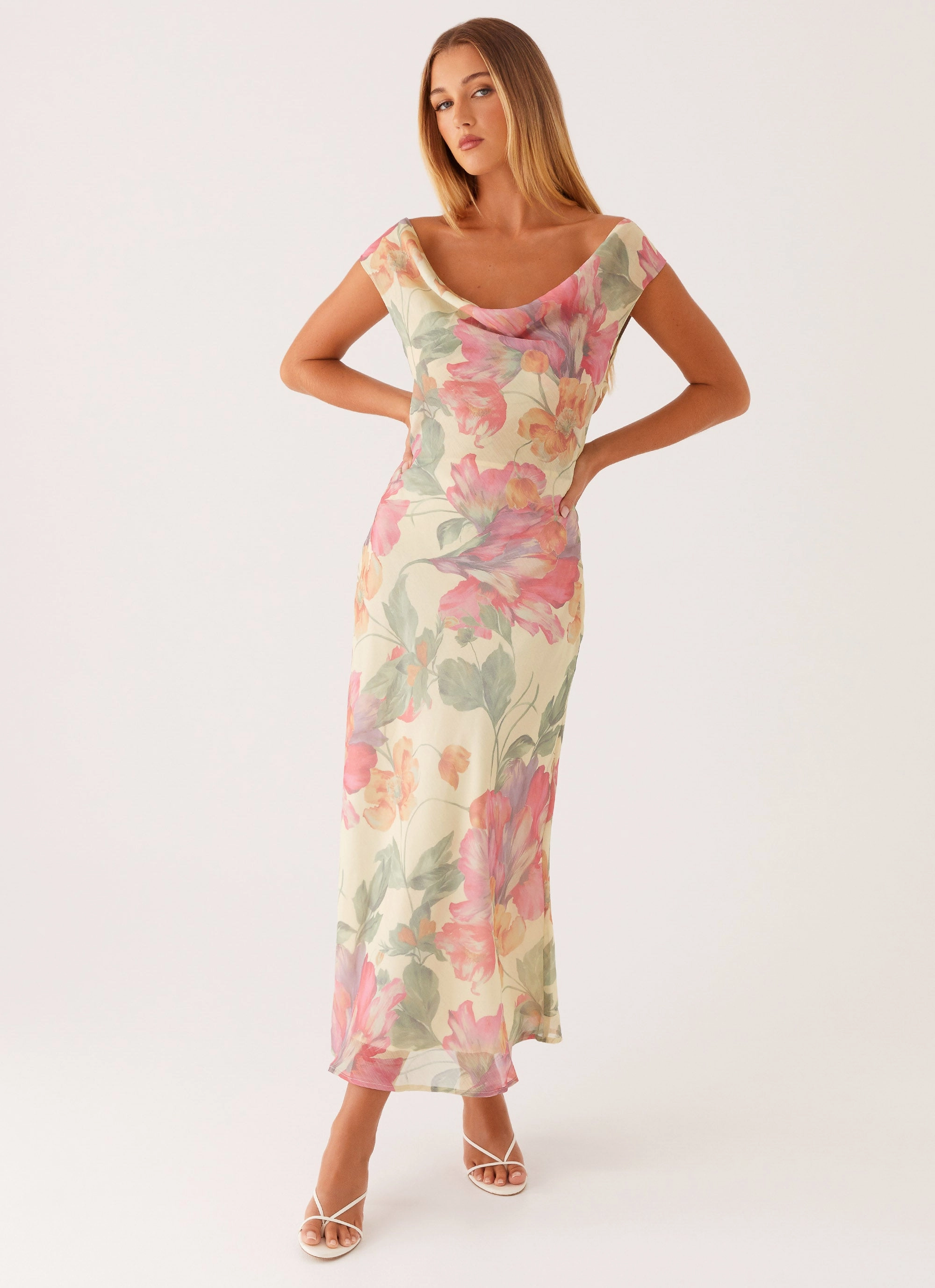 Role Model Maxi Dress - Yellow Peony Gentle Glow