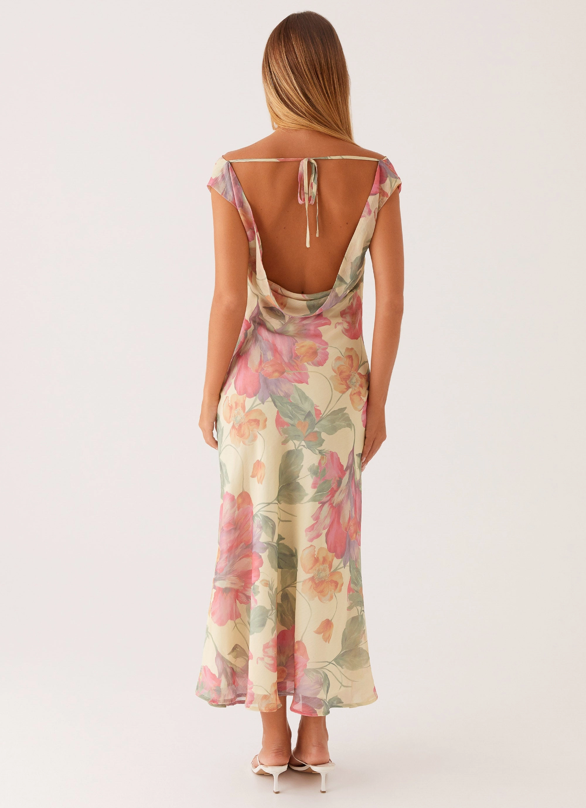 Chic Rhythm Art Soul Role Model Maxi Dress - Yellow Peony