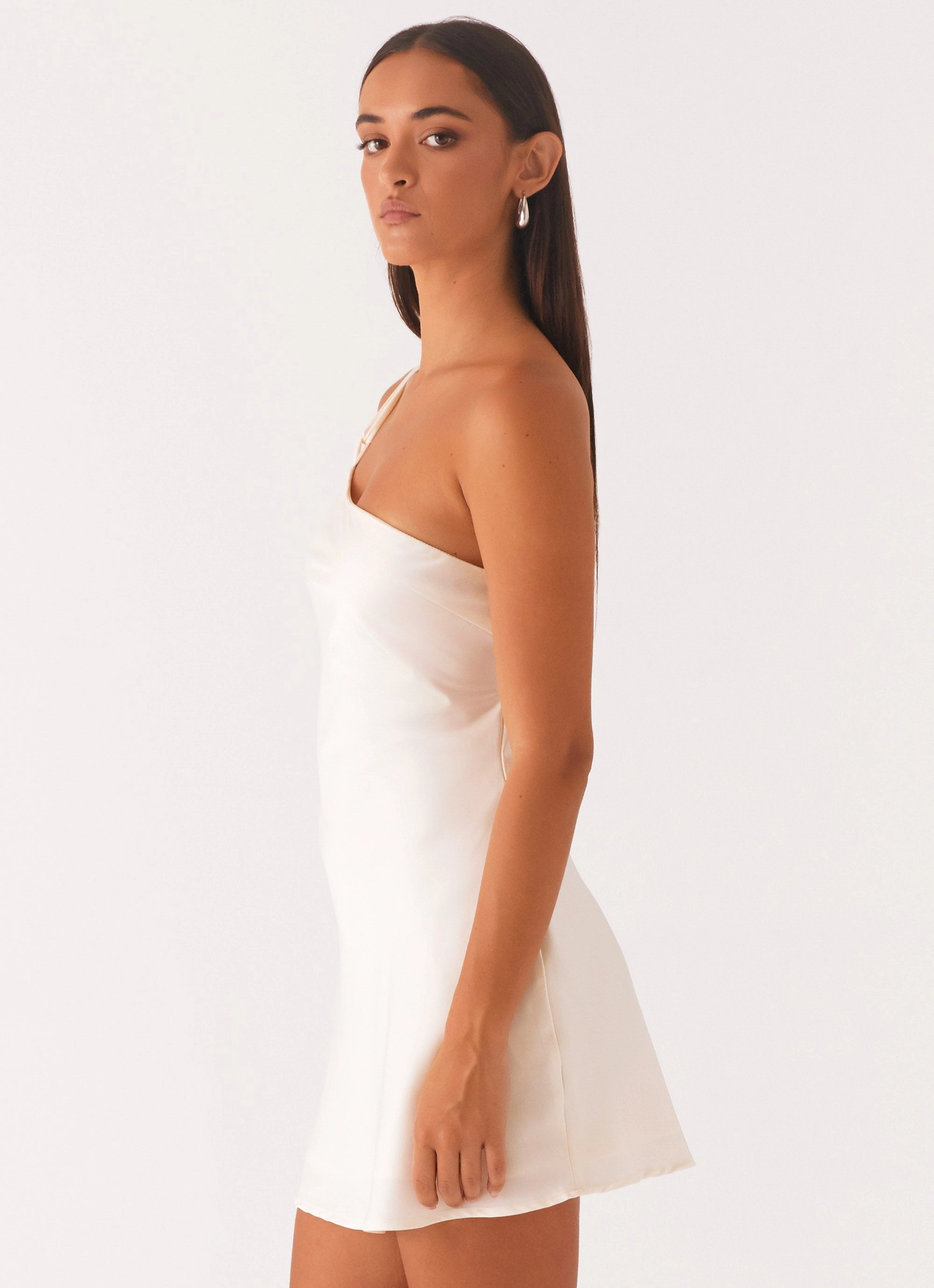 Comfortable fit dress for all body types Shore Time Lights Out Mini Dress - Pearl