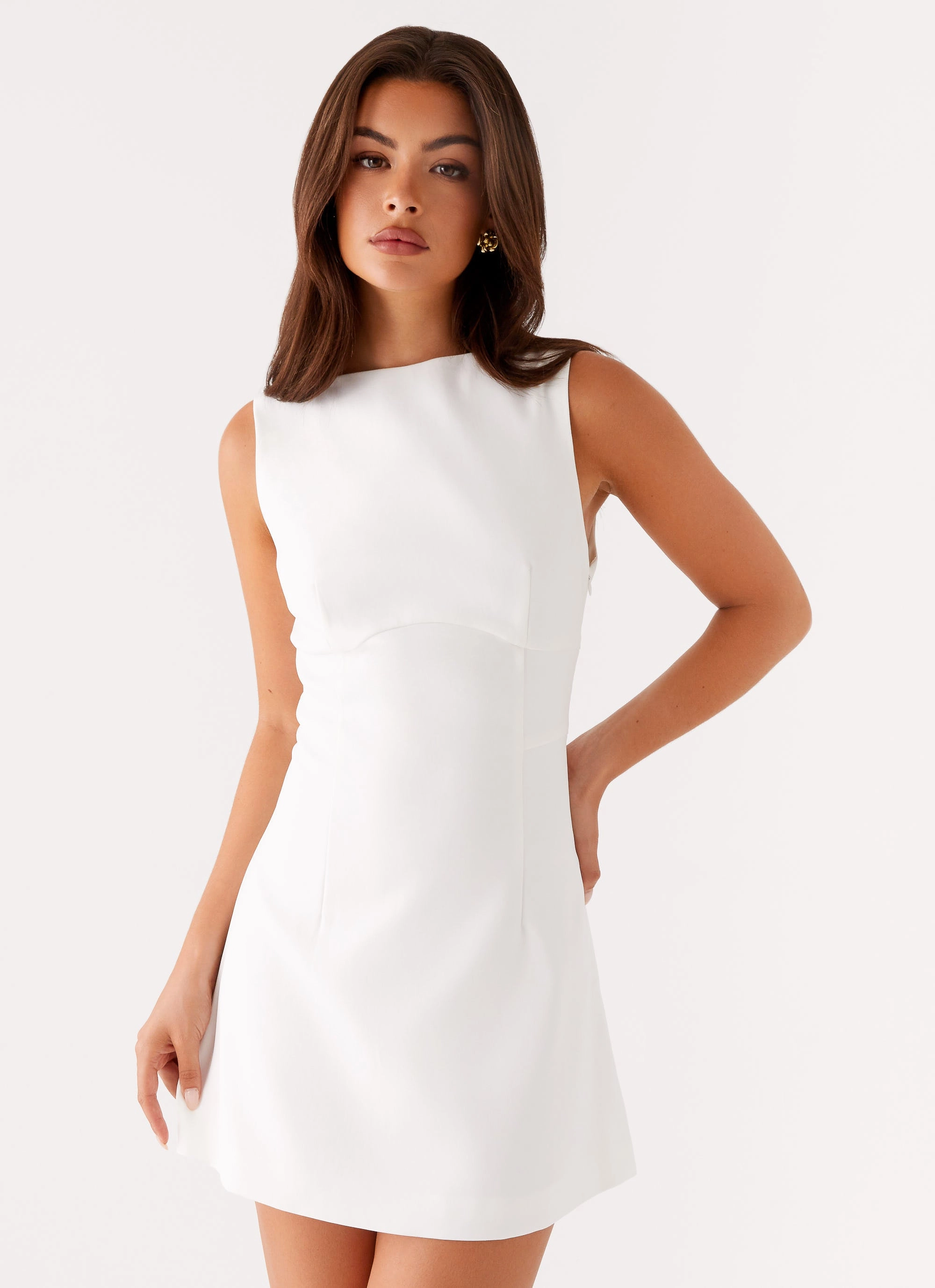 Layer Ready Lulita Mini Dress - White