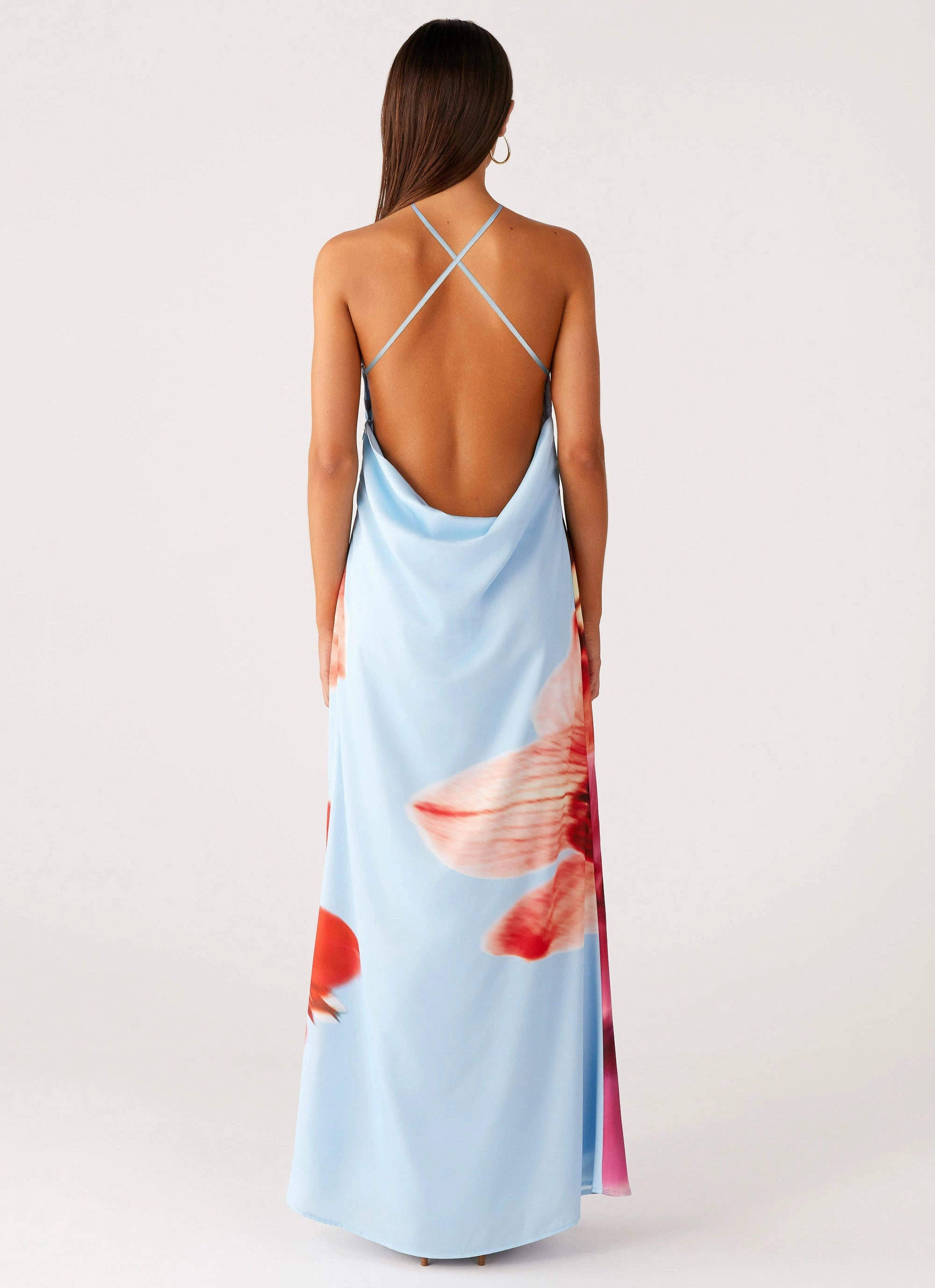 Lunch Date Crisp Finish Chloe Maxi Dress - Turquoise Bloom