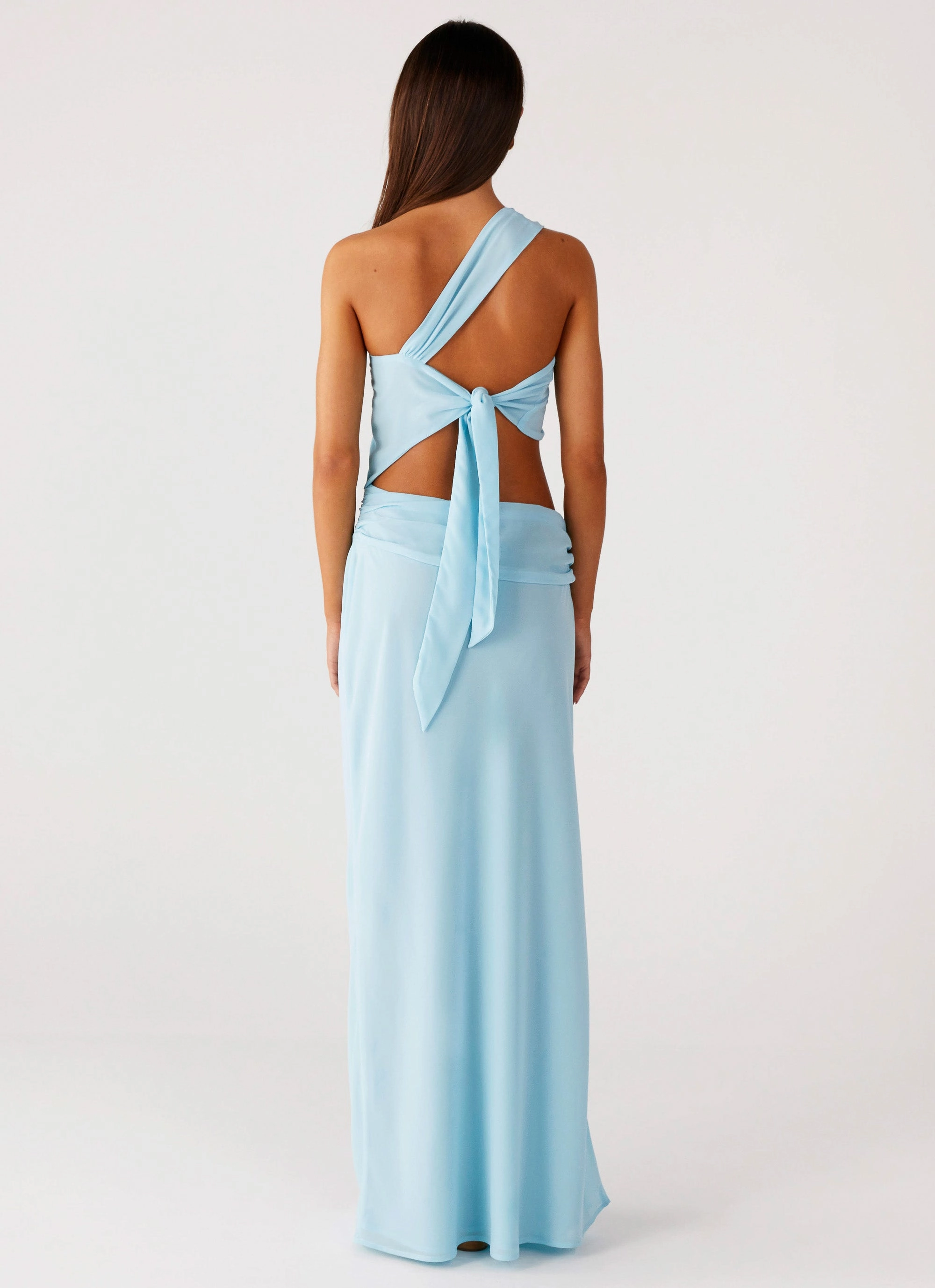 Cindelle One Shoulder Maxi Dress - Turquoise Easy Elegance