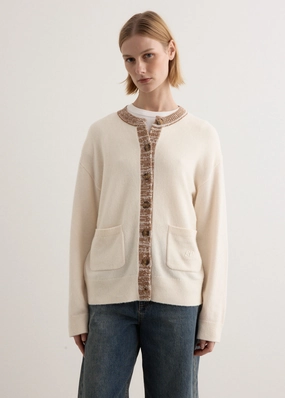 Cindie Cardigan WaffleKnit Texture Clean Lines