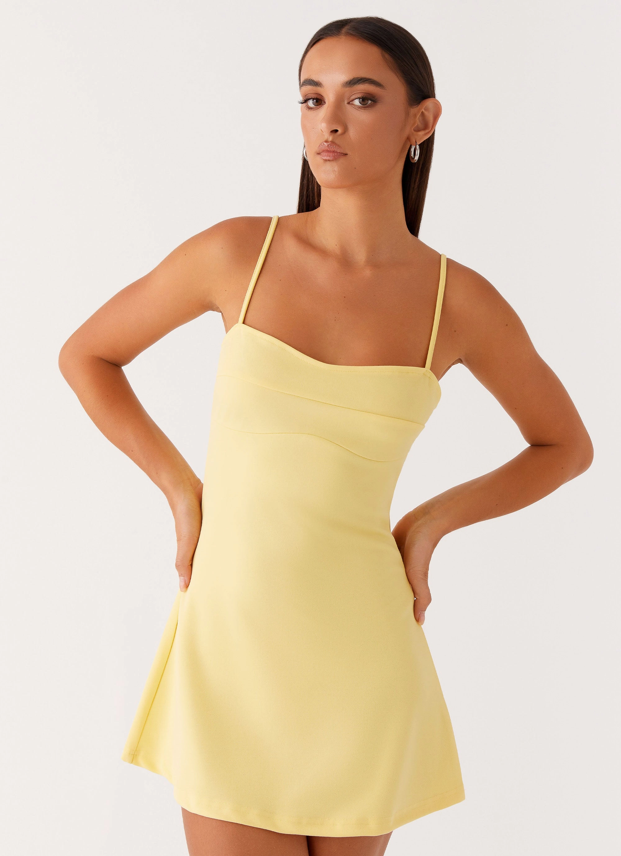 Crisp Look Cindy Mini Dress - Yellow