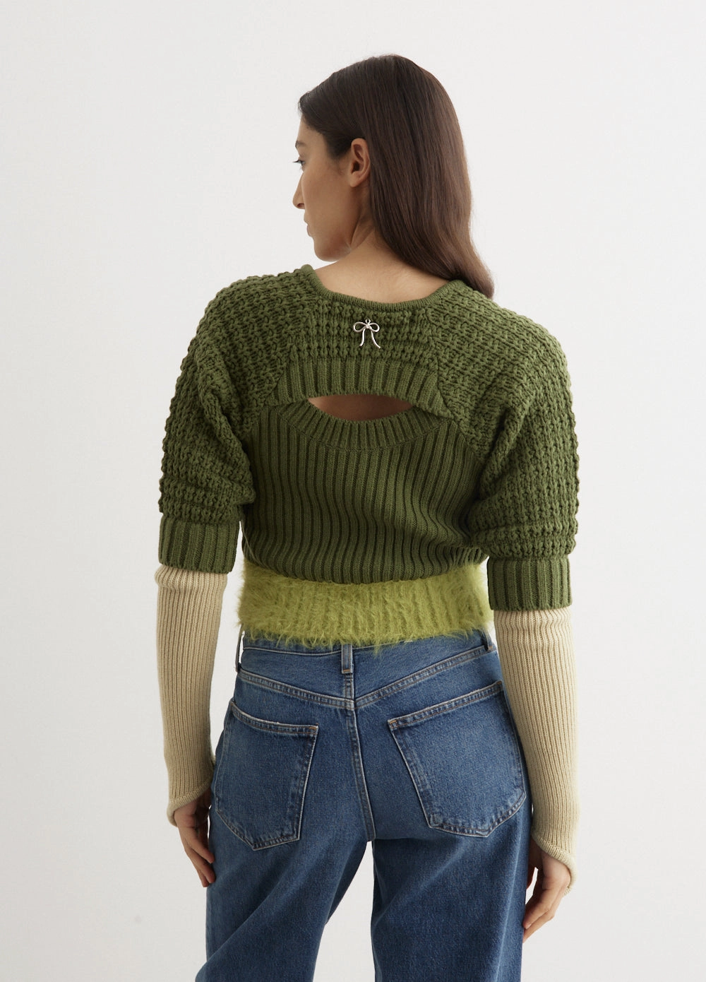 Furry Chunky Knit Top Essential Drape Odor Control Technology