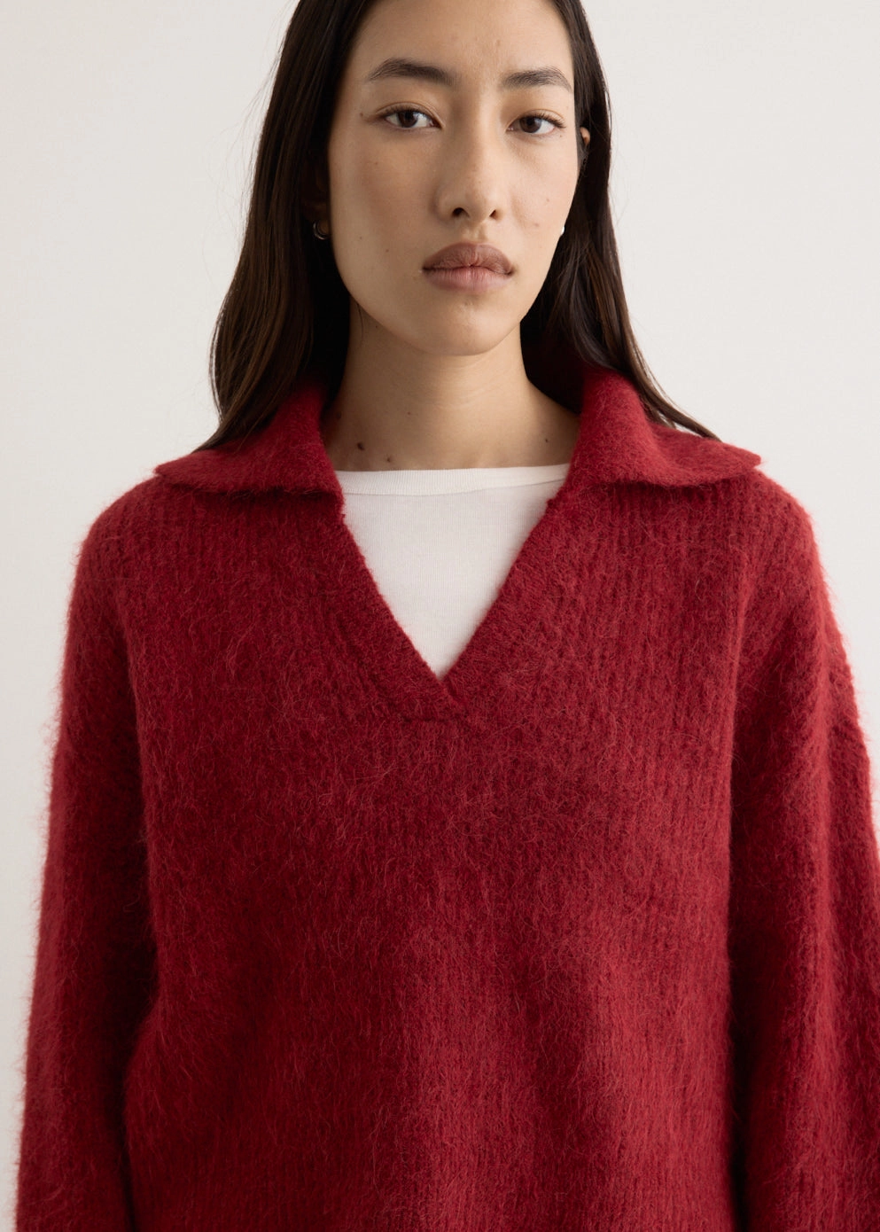 Railcar Polo Knit Travel Essential Ribbed Edging