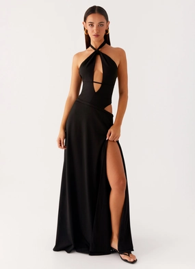 Turner Maxi Dress - Black Fashion Fit Refined Finish