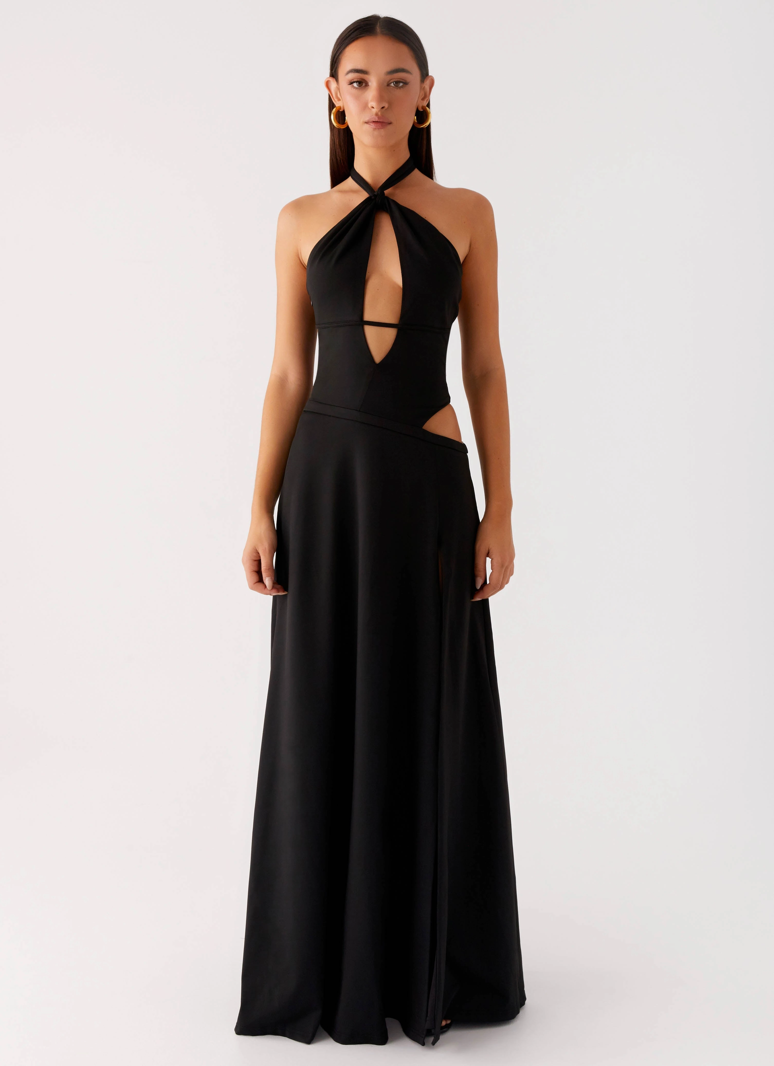 Rose Flush Turner Maxi Dress - Black
