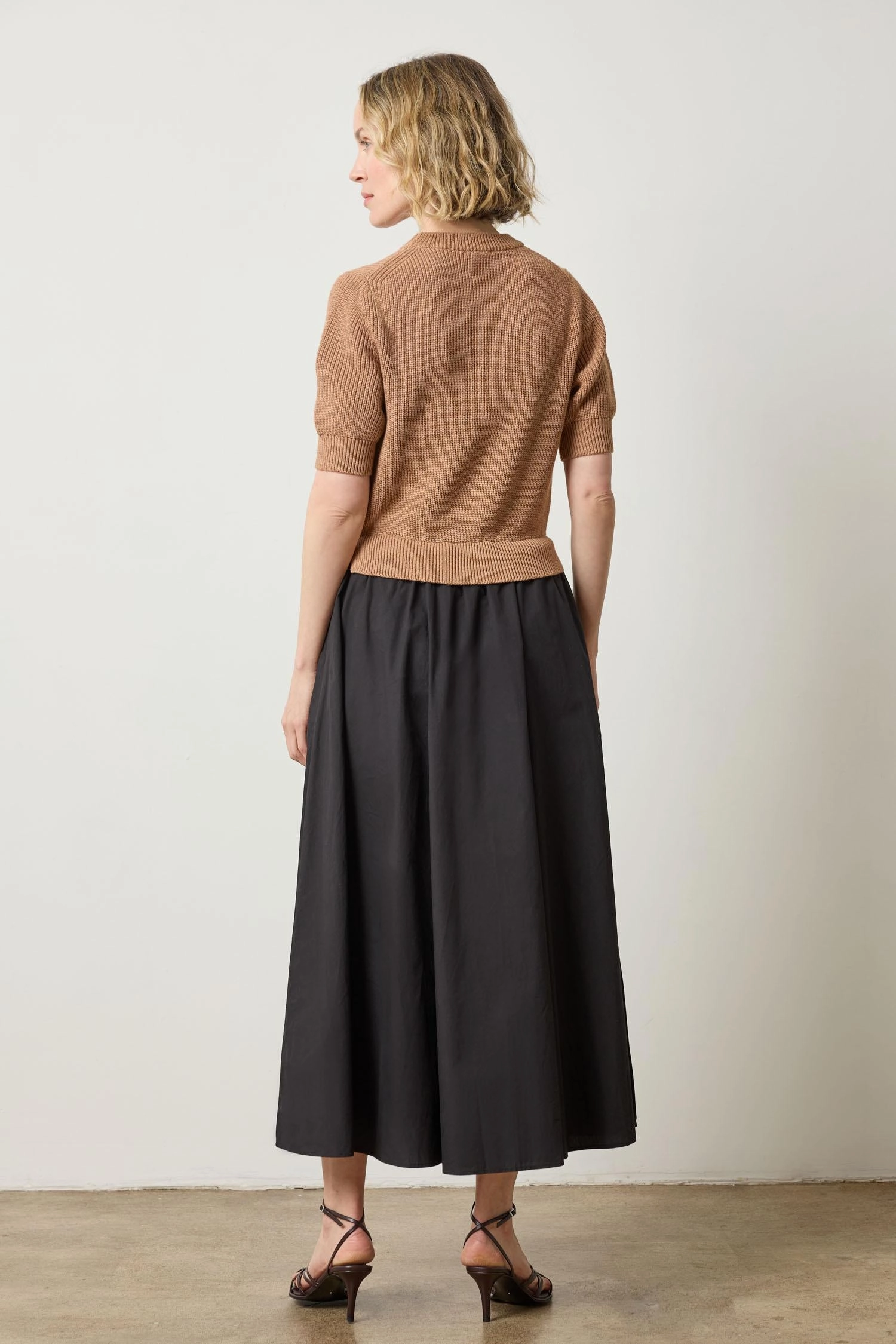 TaglessDesign Mixed Media Dress in Acorn