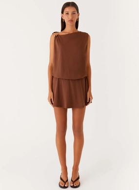 Ala Mini Dress - Chocolate Cute Touch