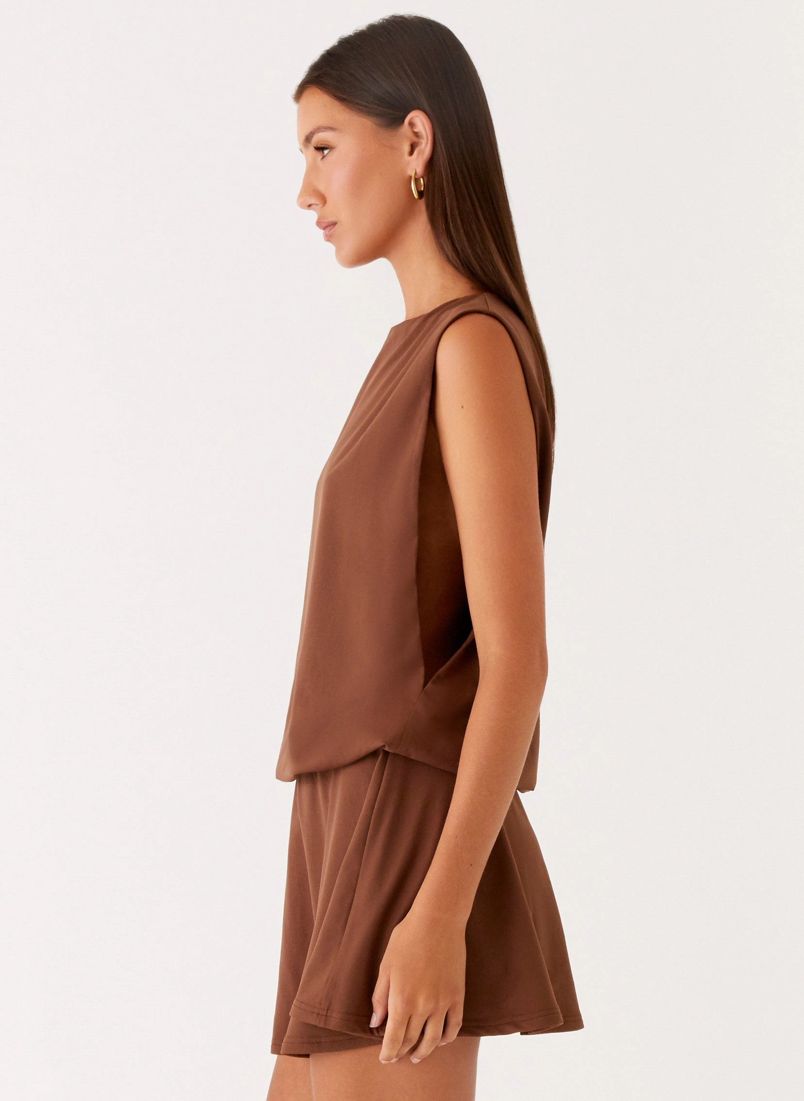 Ala Mini Dress - Chocolate Calm Outfit