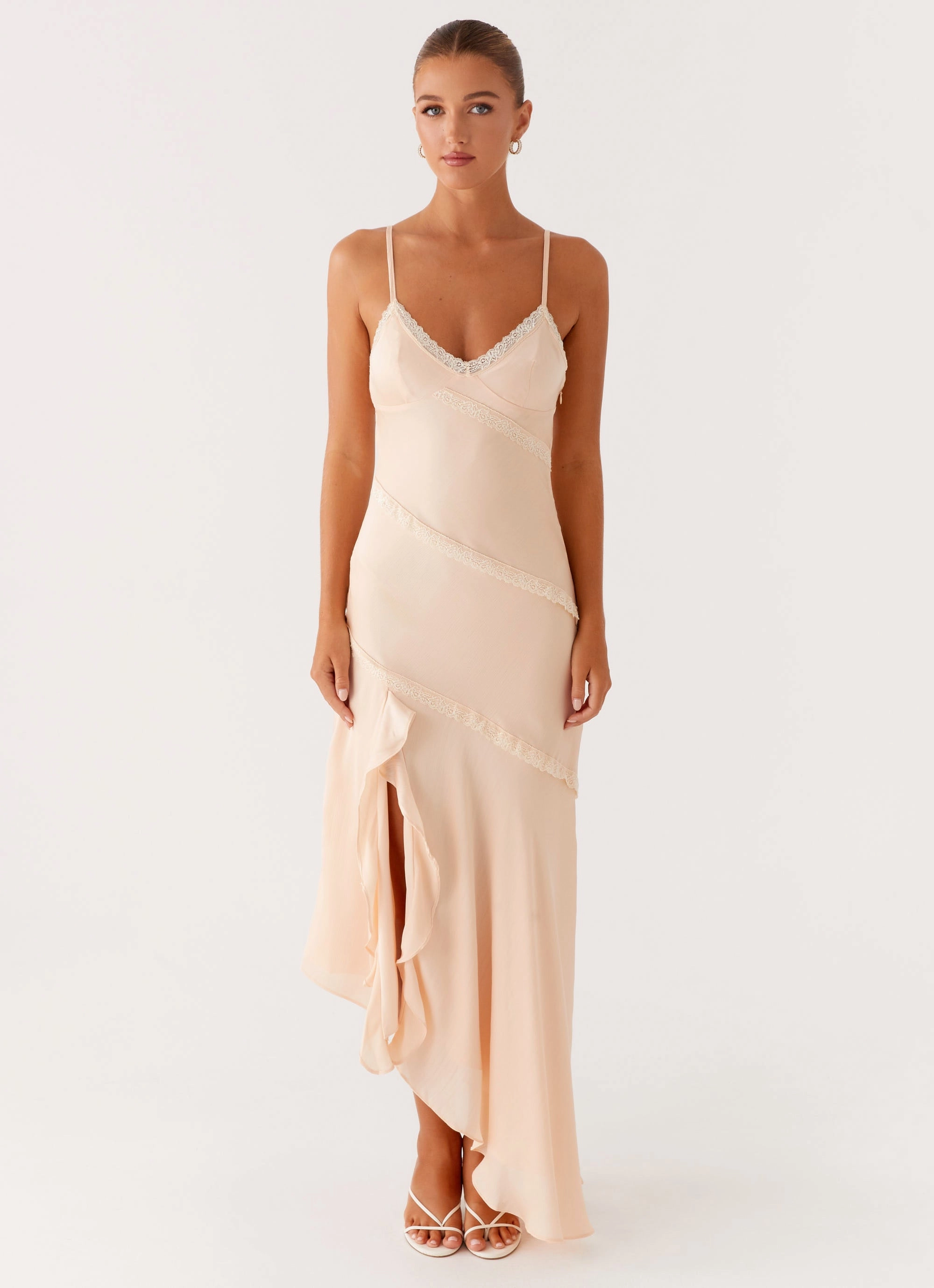 Solana Maxi Dress - Peach Evening Event