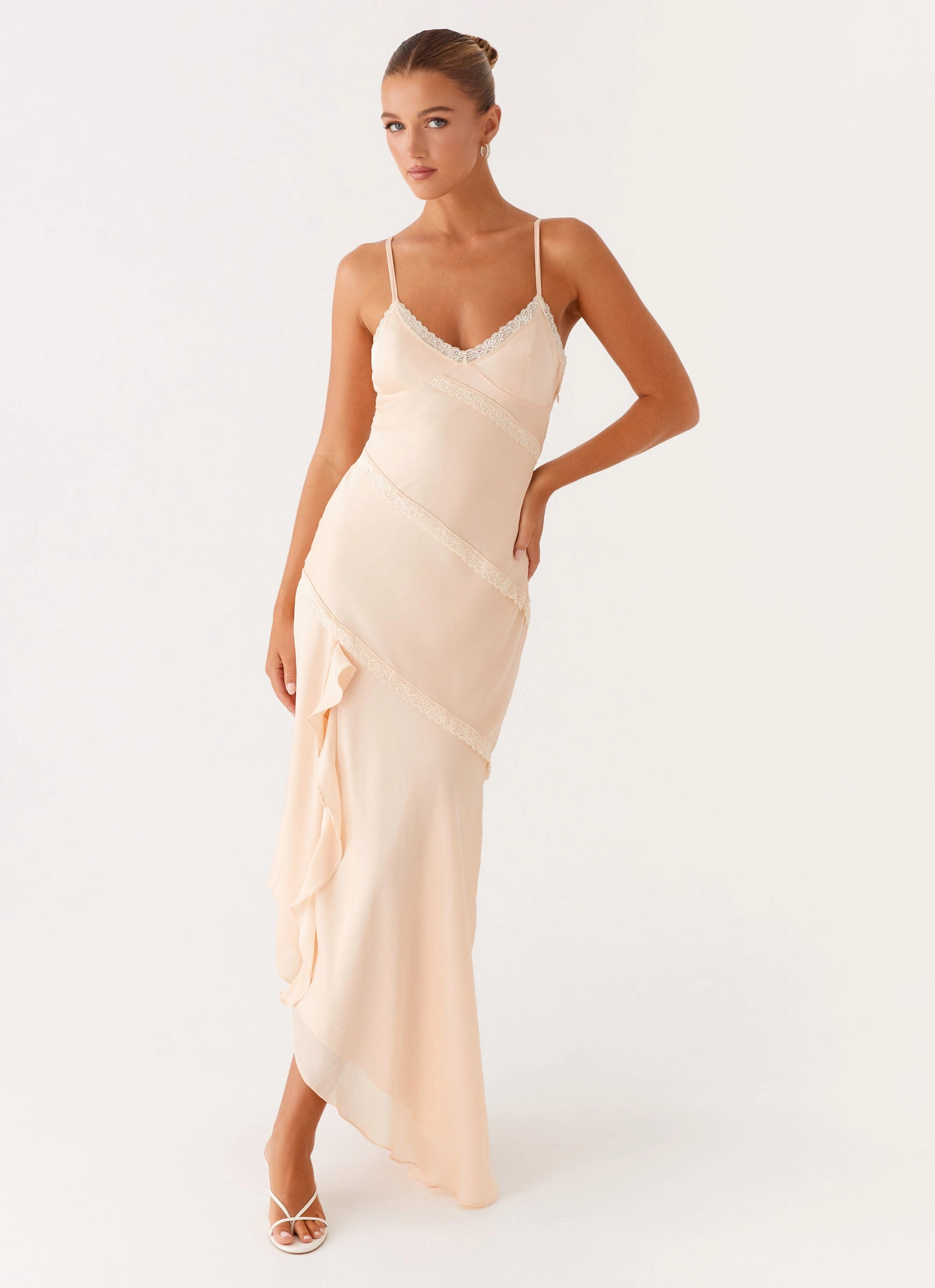 Street Ease Modern Design Solana Maxi Dress - Peach