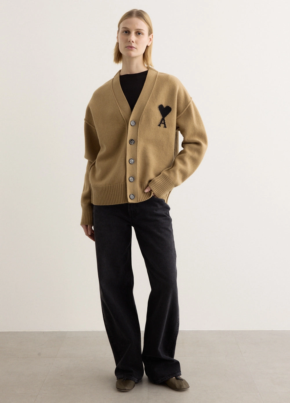 AMI De Coeur Cardigan StaticFree Material Outdoor Ready