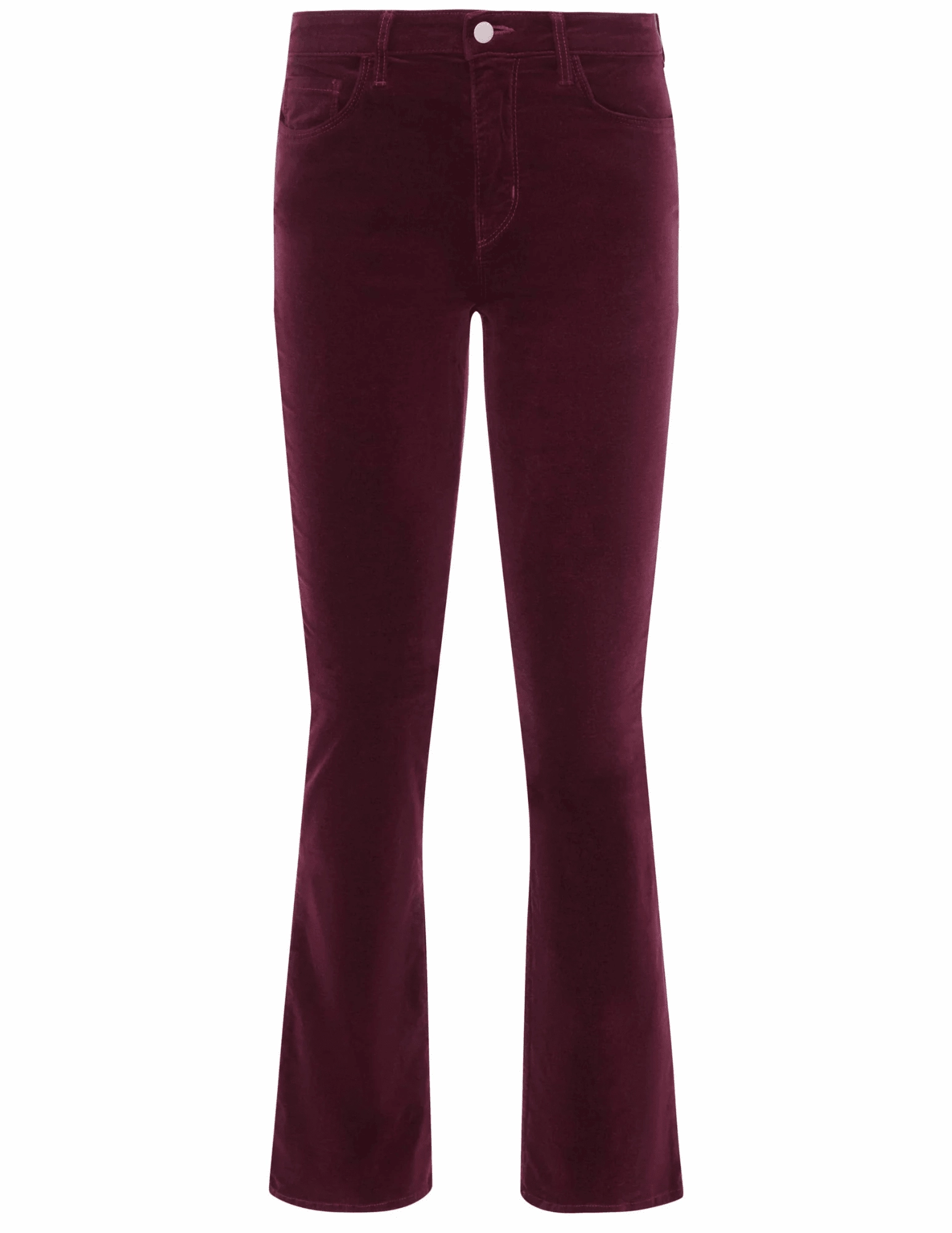 Teen Outfit Elegant Student Outfit Streetwear Fan L'AGENCE Stevie Velvet Jeans in Dark Port