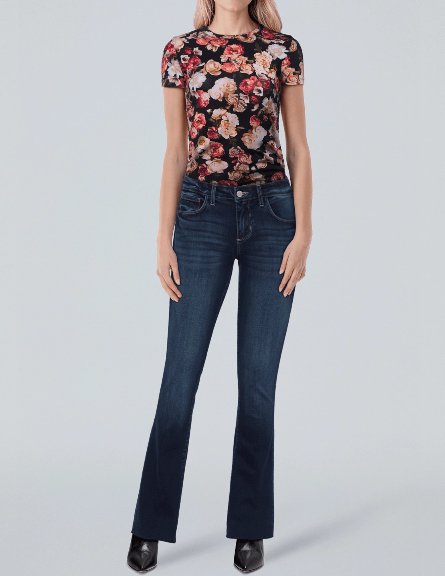 Clean Cut PRE-ORDER-L'AGENCE Sneeki Low Rise Straight Leg Jeans in Columbia