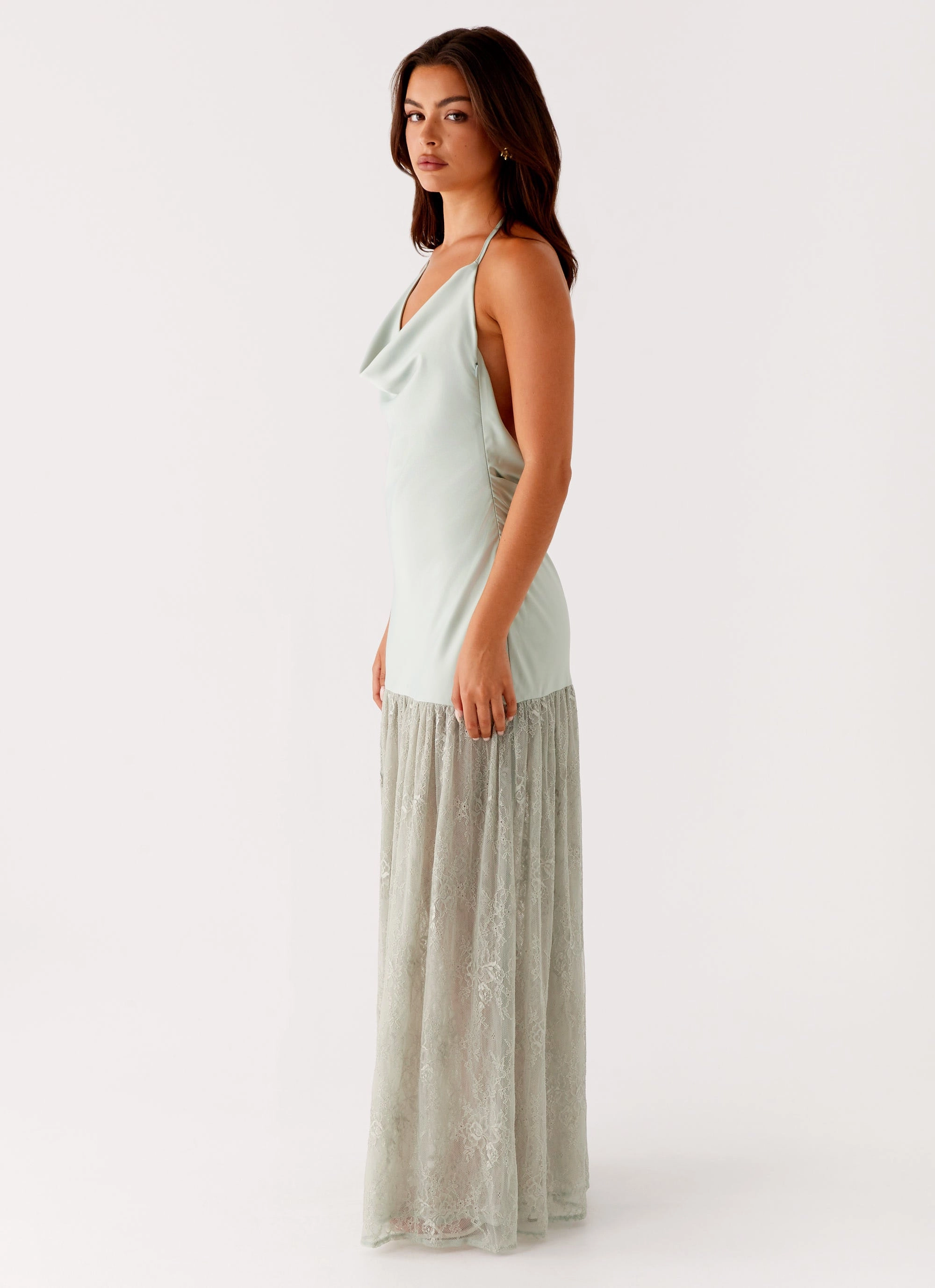 Kylie Maxi Dress - Sage Side-Slit