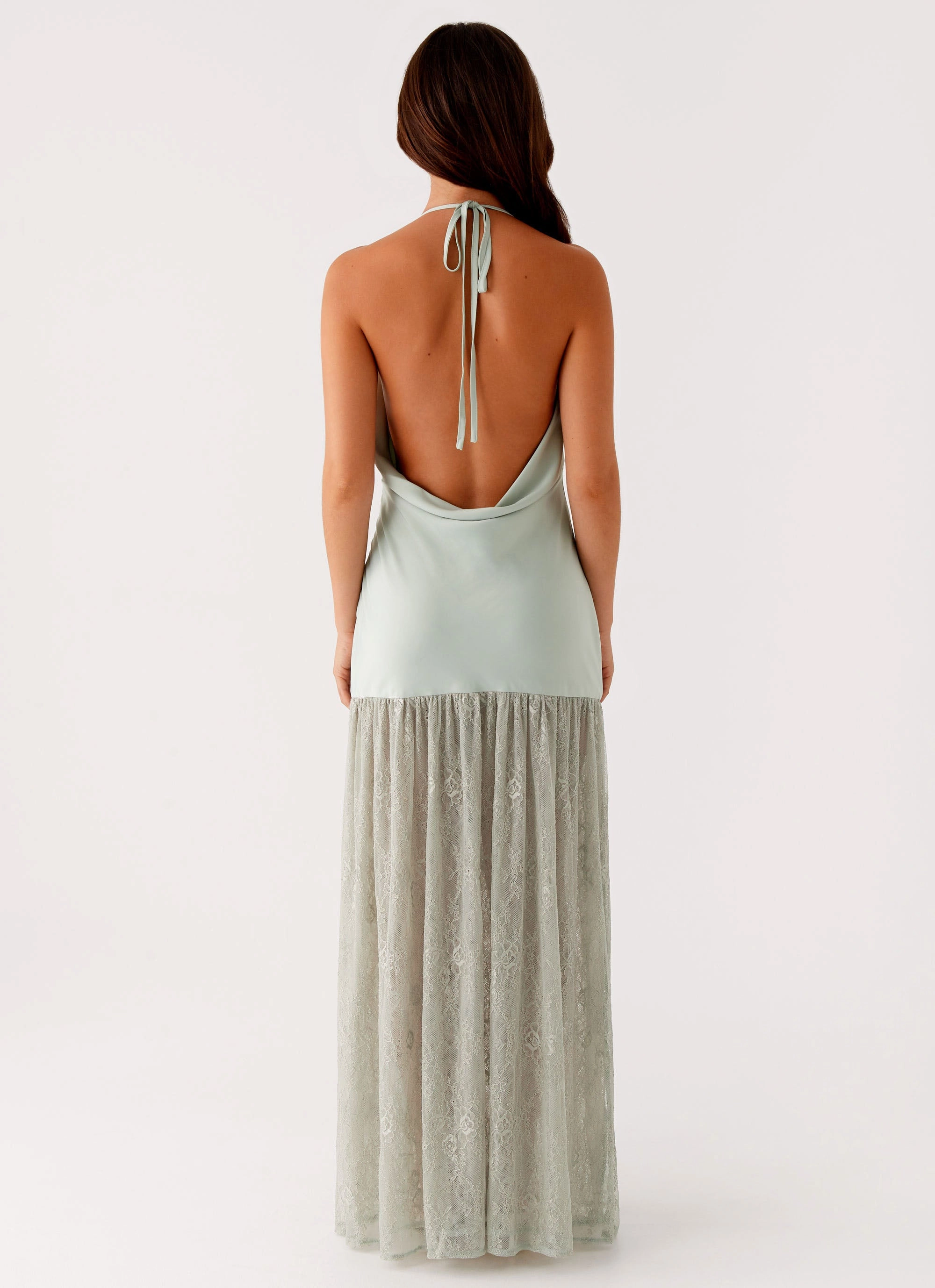 Kylie Maxi Dress - Sage Heart Glow Lace Fine