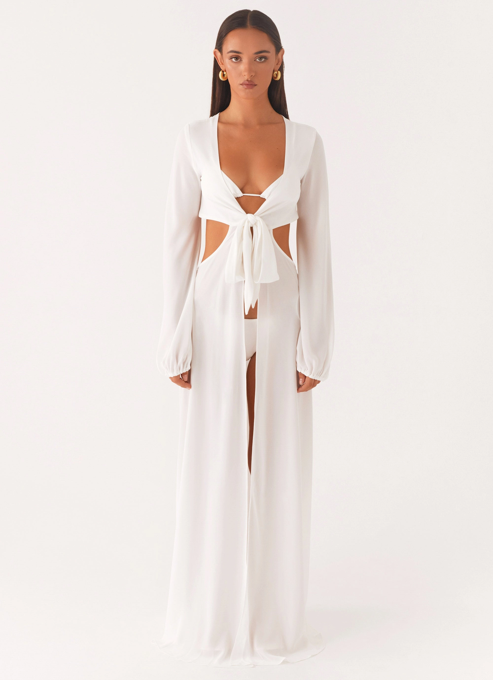 Family Glow Perfect for Layering Coastal Maxi Dress - White