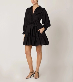 Smooth Detail Urban Mood Lotte Mini Dress | Black