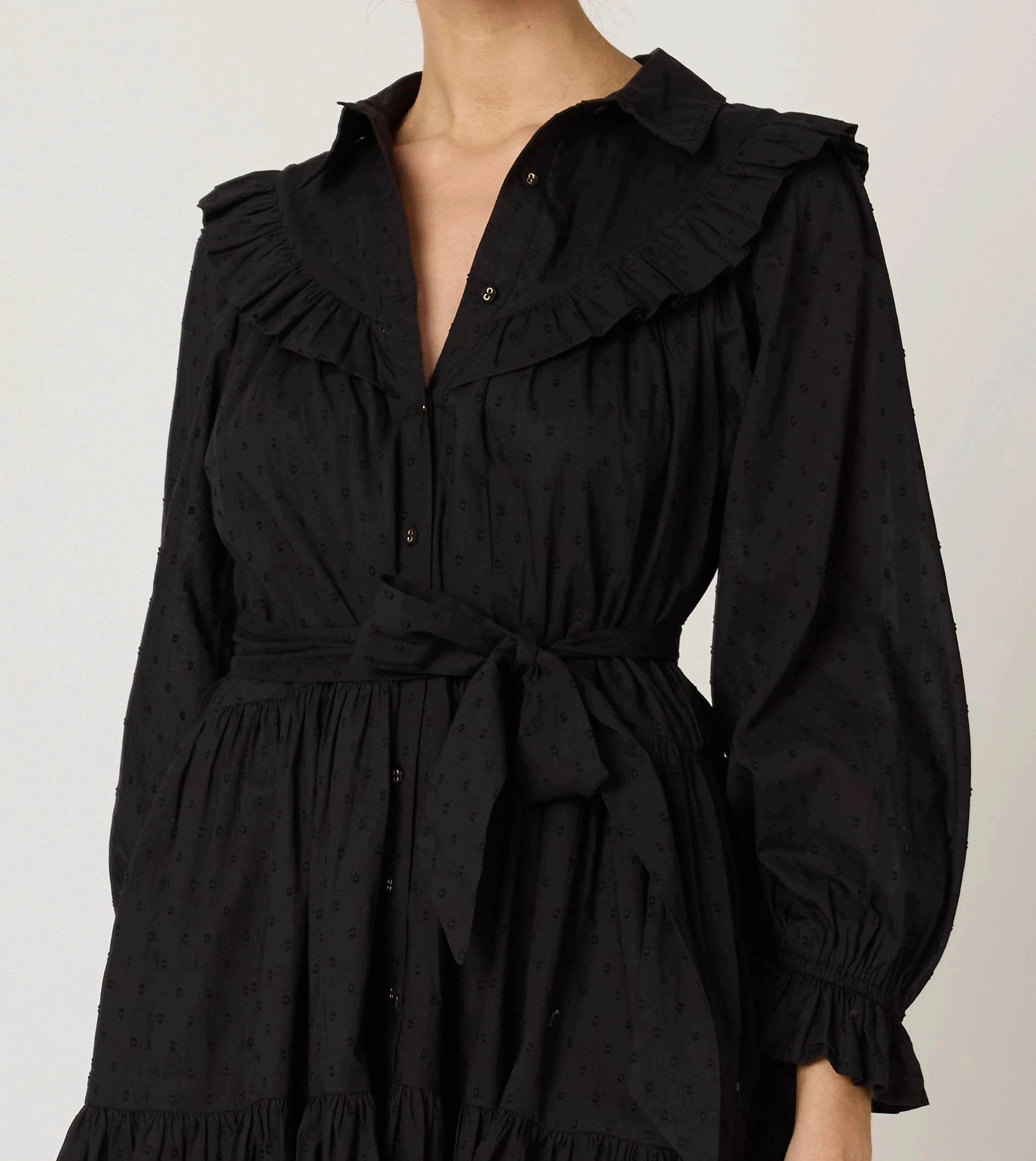 Lotte Mini Dress | Black Bright bold dress Trendy Layer