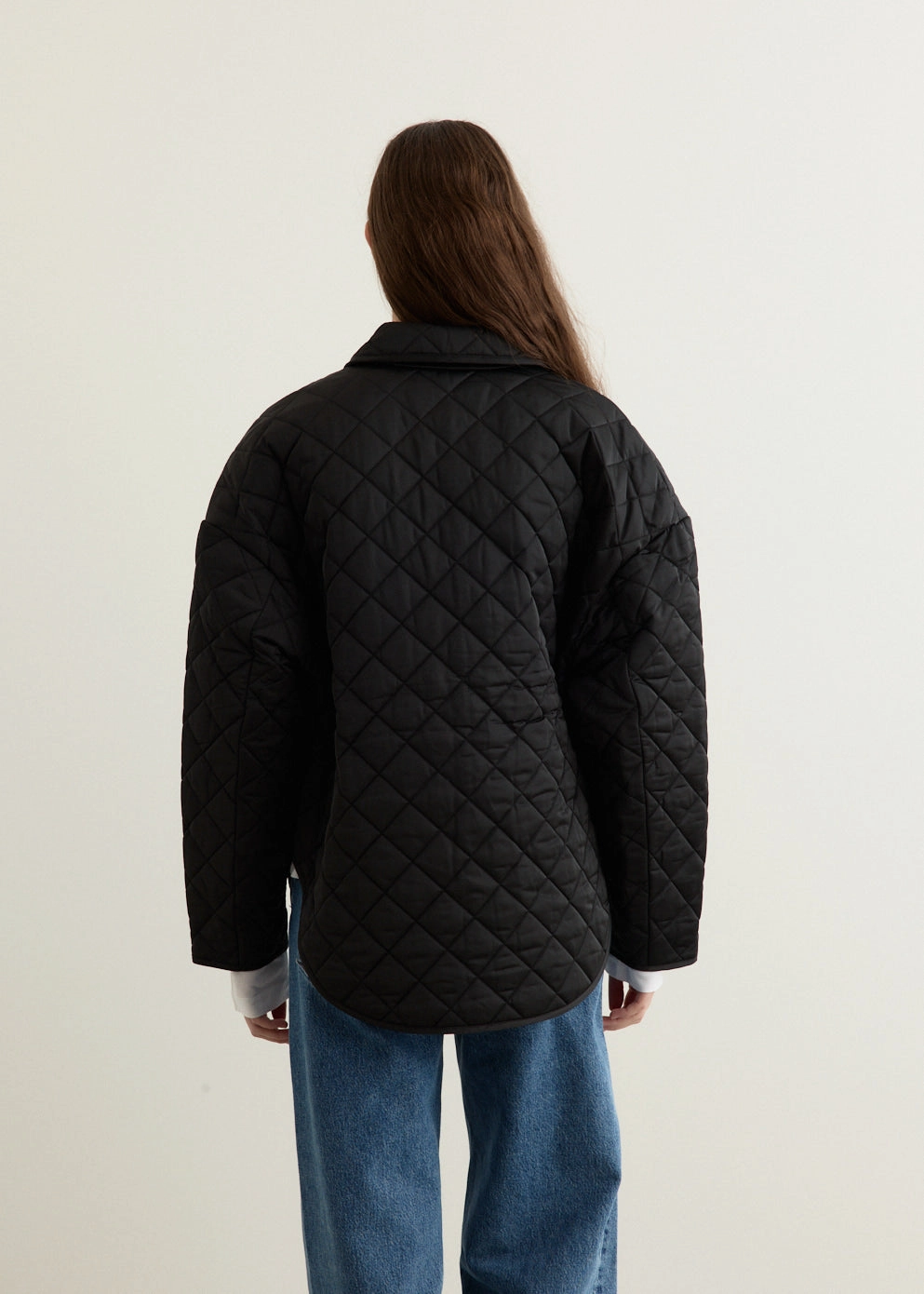 Breathable fabric tech Collared Quilted Jacket