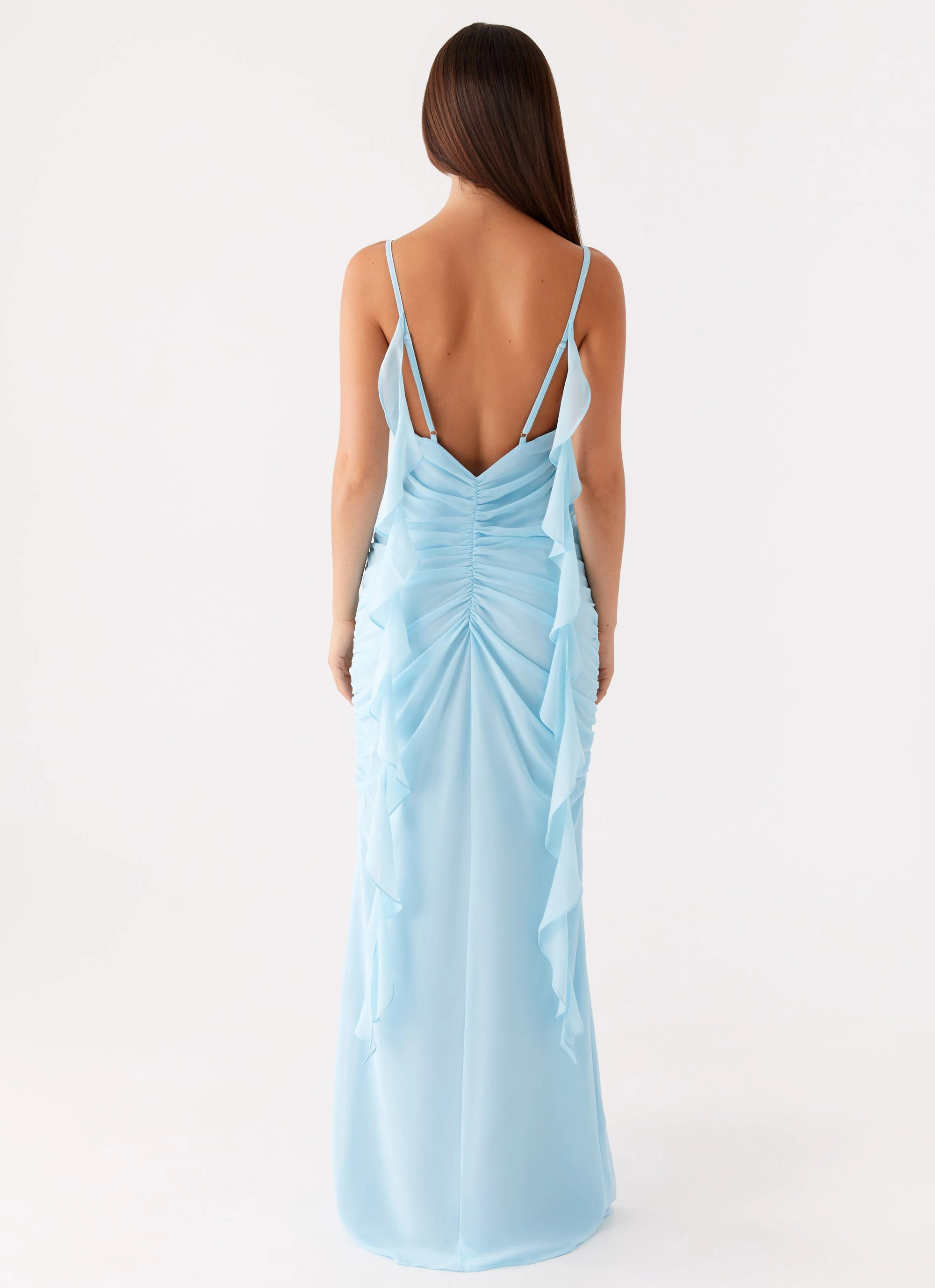 Jasmina Maxi Dress - Blue Modern Lines