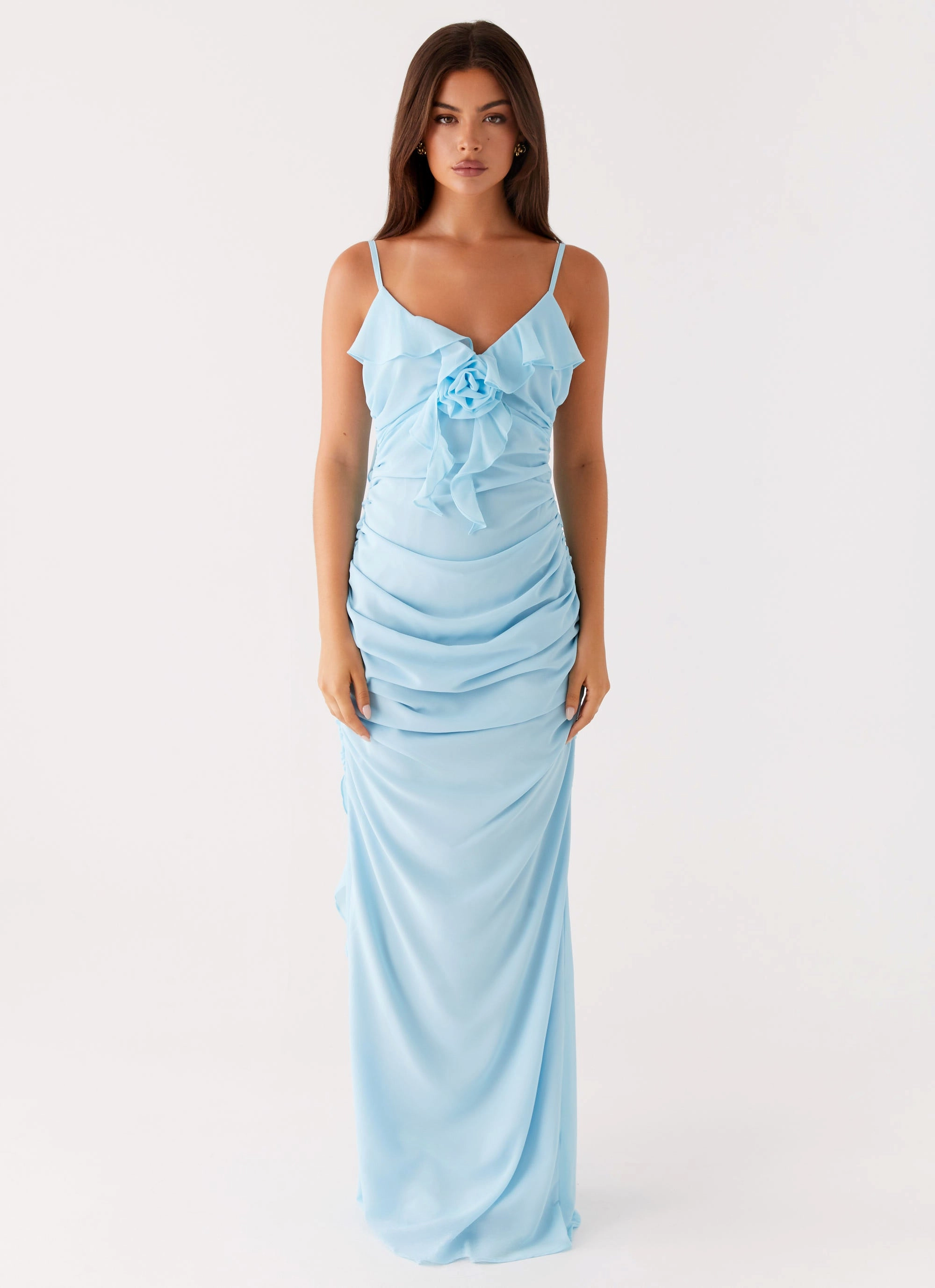Jasmina Maxi Dress - Blue Eco-friendly Cozy Feel