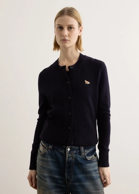 Chill Proof Baby Fox Patch Fitted Cardigan