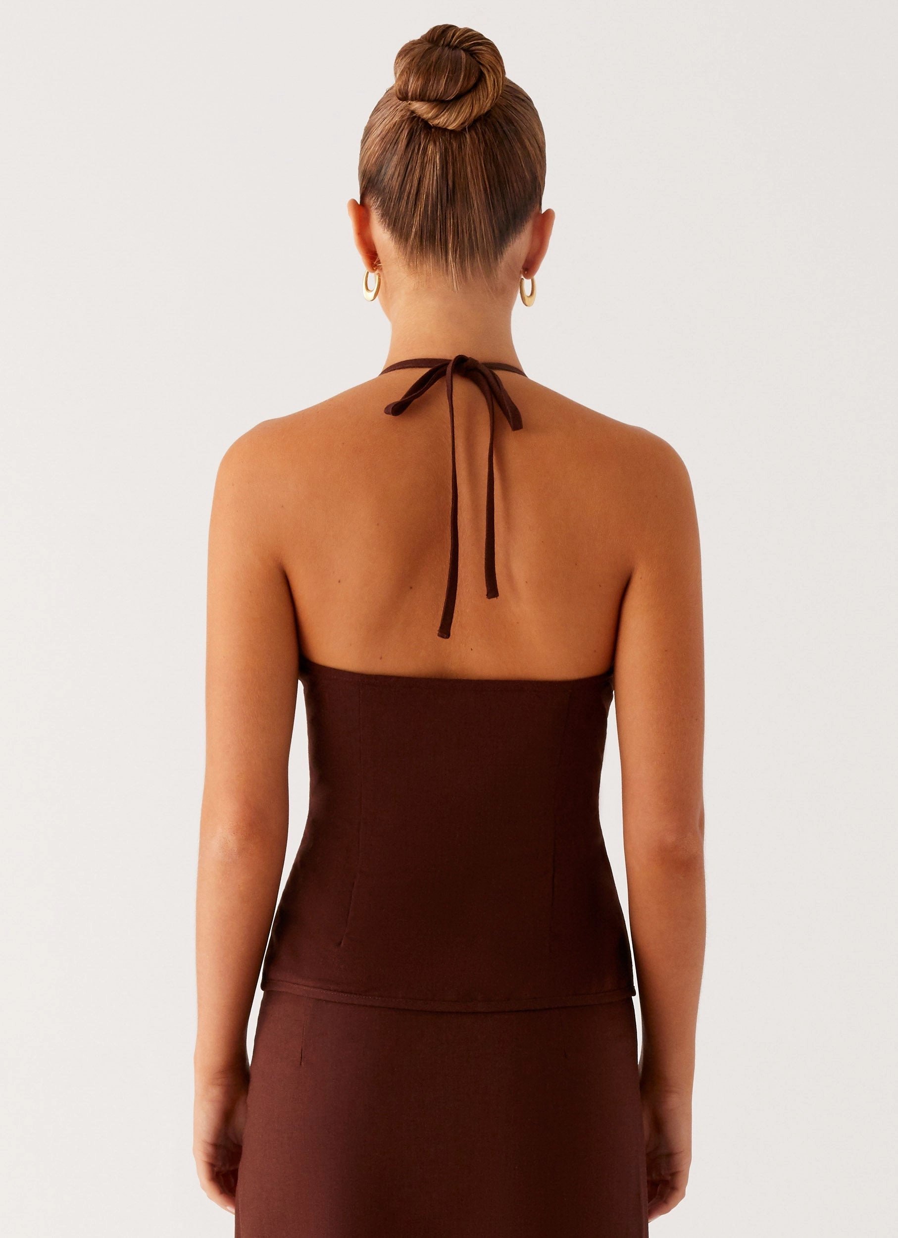 Friction Free Designer Label Esther Top - Chocolate