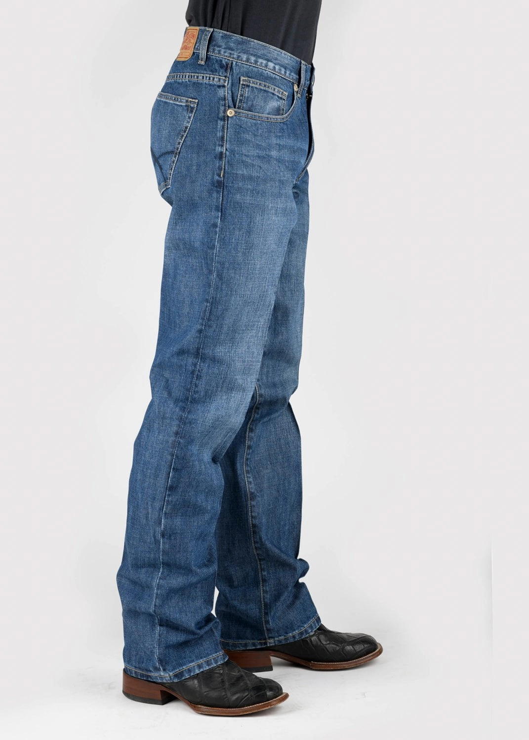 Smooth Creative Look Adult Fashion Stetson Mens 1312 Modern Seams Back Blue 100% Cotton Jeans