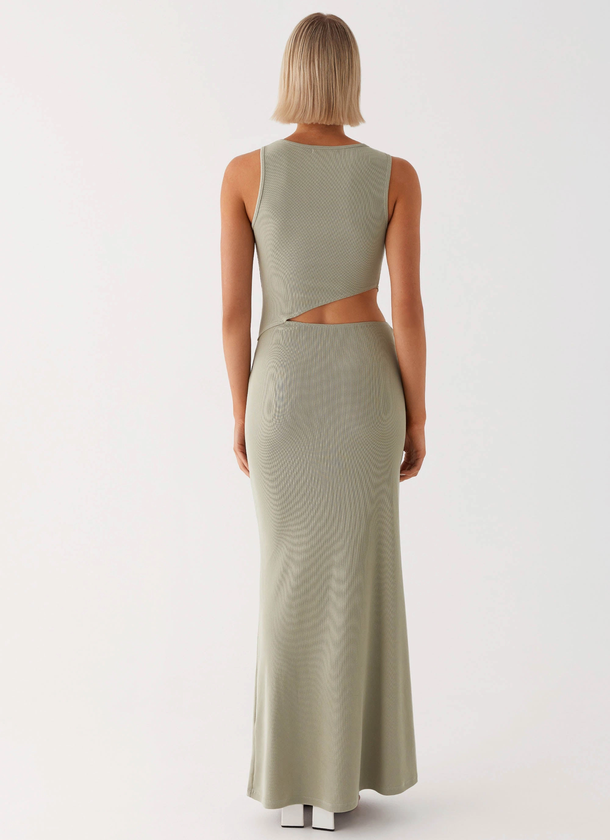 Stretch Fabric Lennox Maxi Dress - Sage