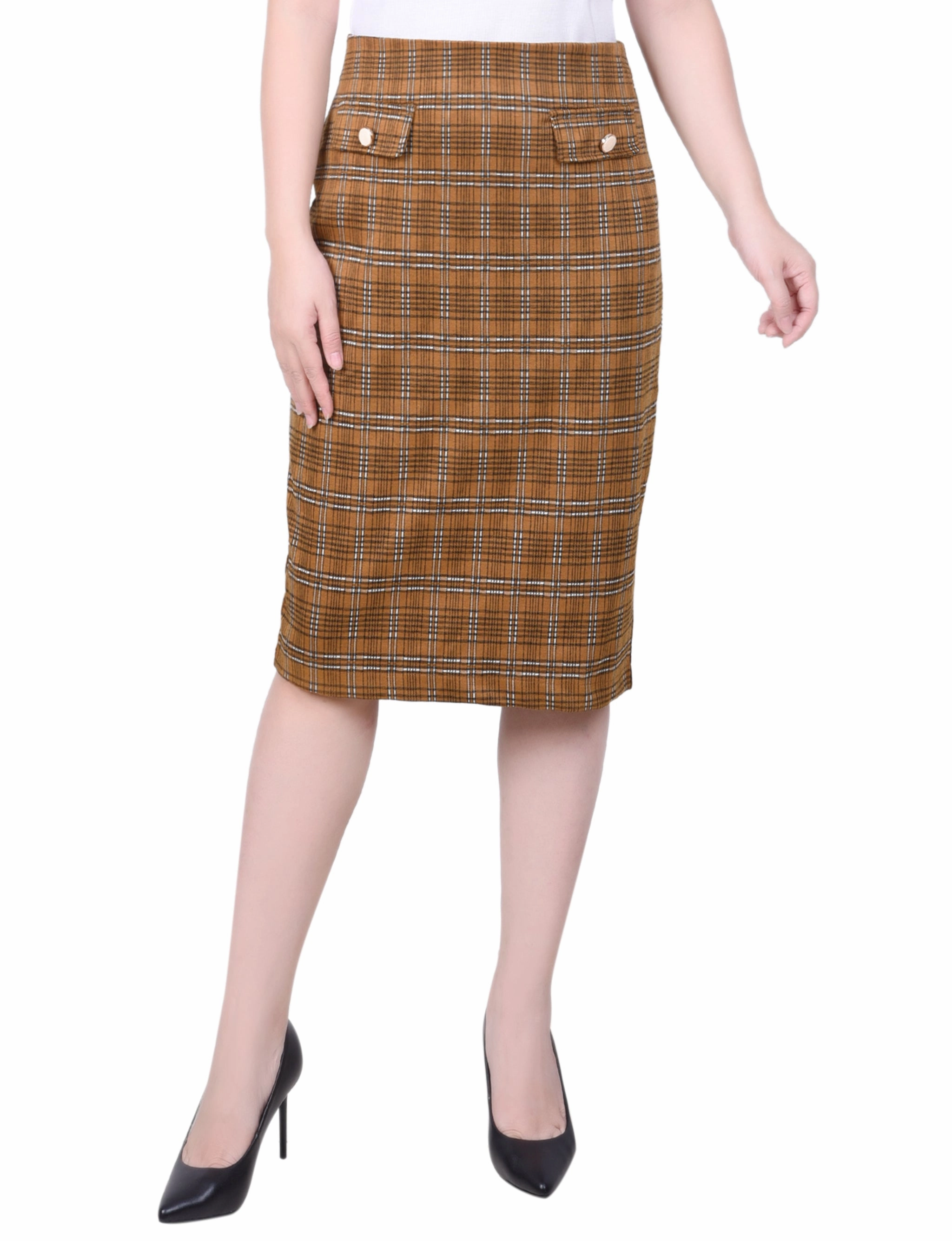 Petite Knee Length Double Knit Skirt Seasonal Essential