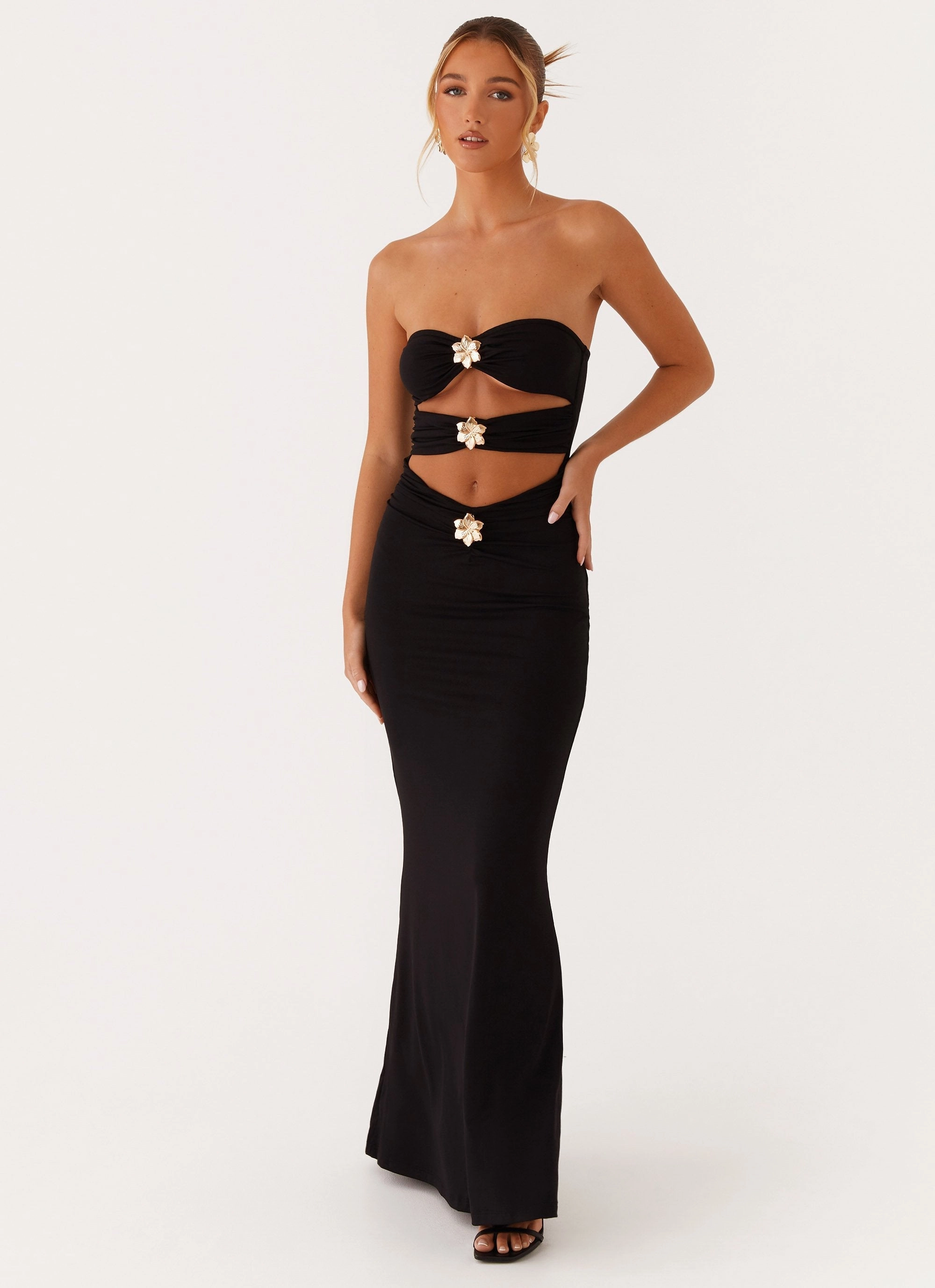 Sophisticated Elegance Save Me Maxi Dress - Black